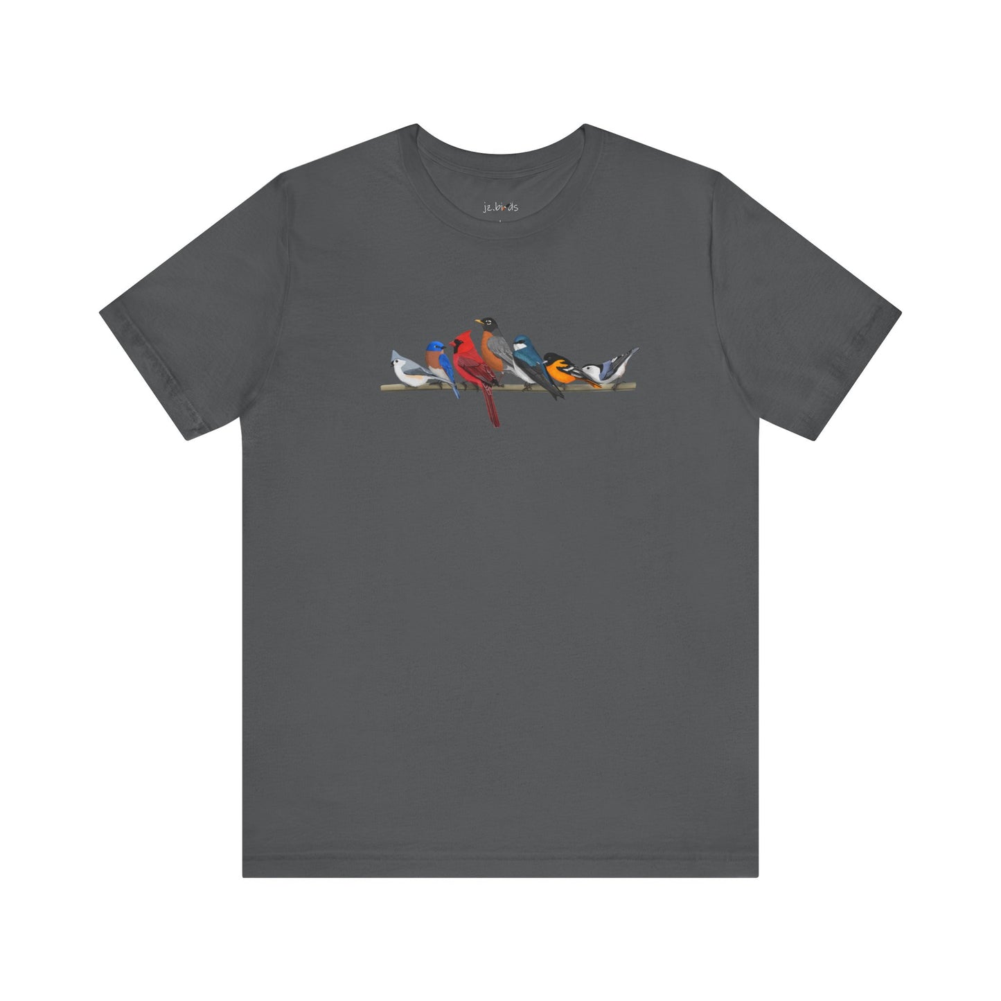 Birds on a Branch Robin Cardinal Oriole Bluebird Tree Swallow Bluebird Birding & Birdwatching T-Shirt