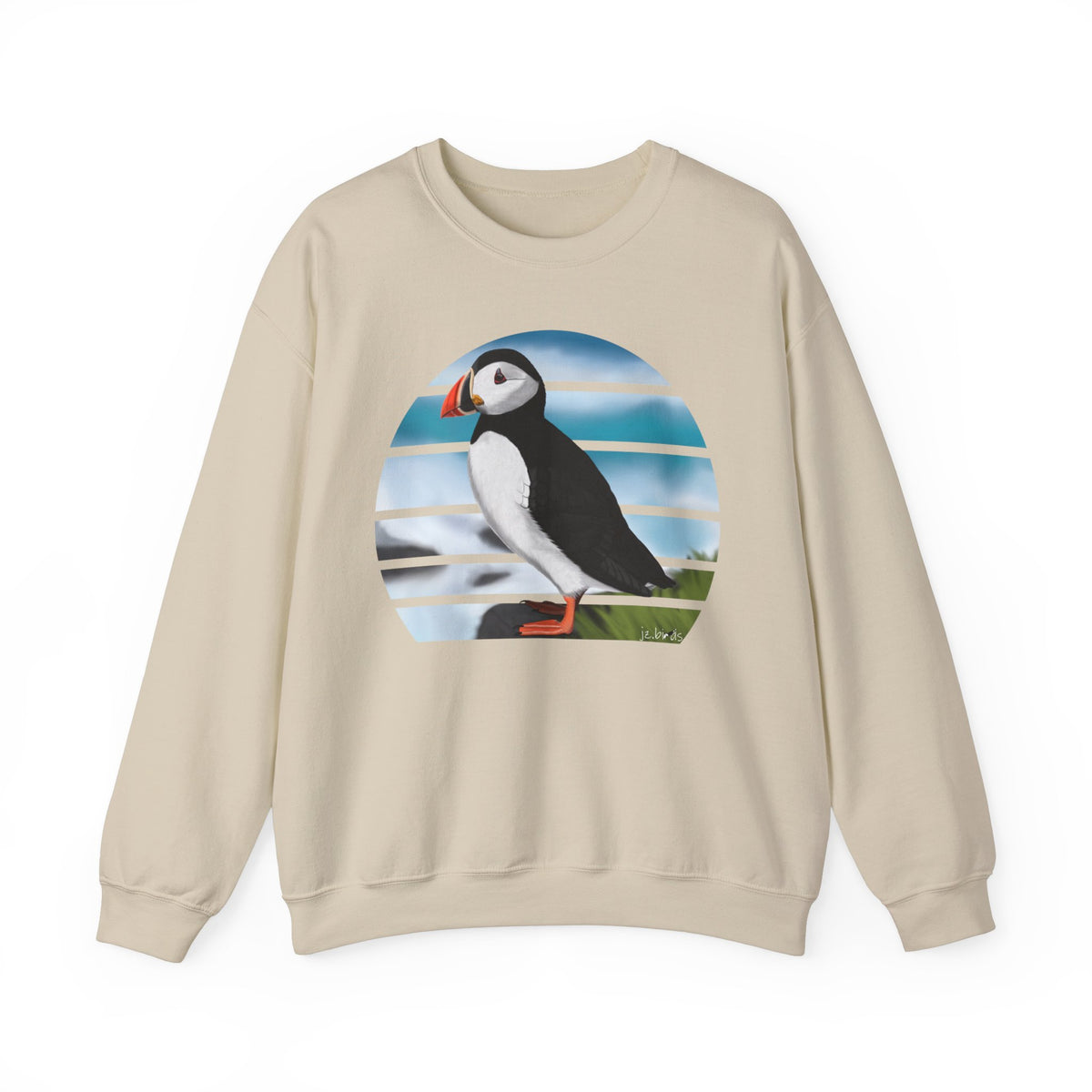 Puffin Bird Sweatshirt – Crew neck, DTG