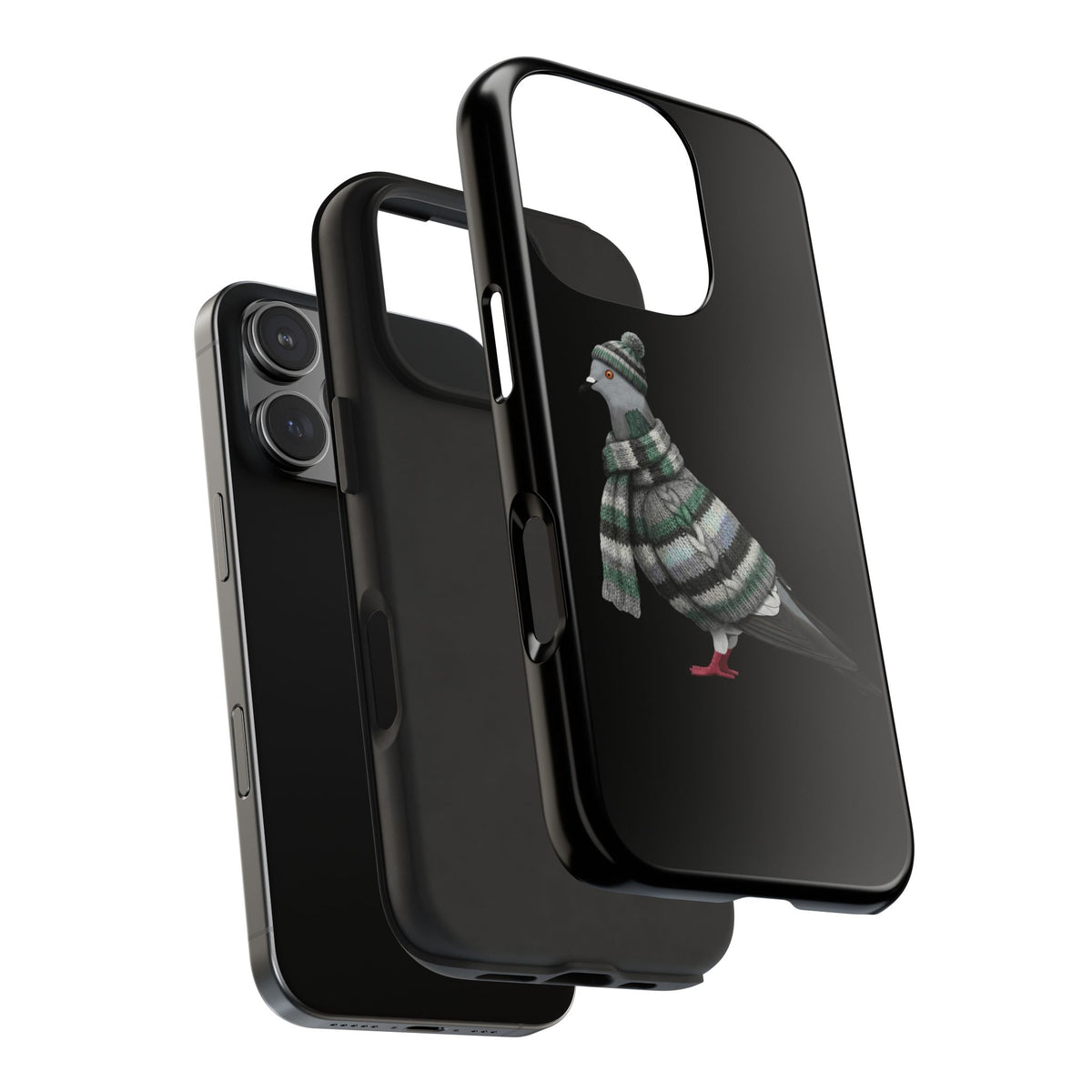 Pigeon Dual-Layer iPhone Case with Bird Art – The Perfect Gift for Ornithologists & Bird Lovers