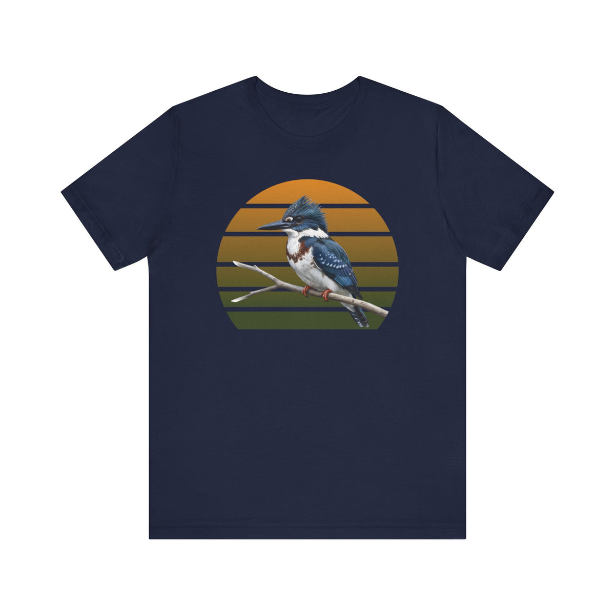 Belted Kingfisher Premium T-Shirt | Unique Birdwatcher & Birder Gift by jz.birds