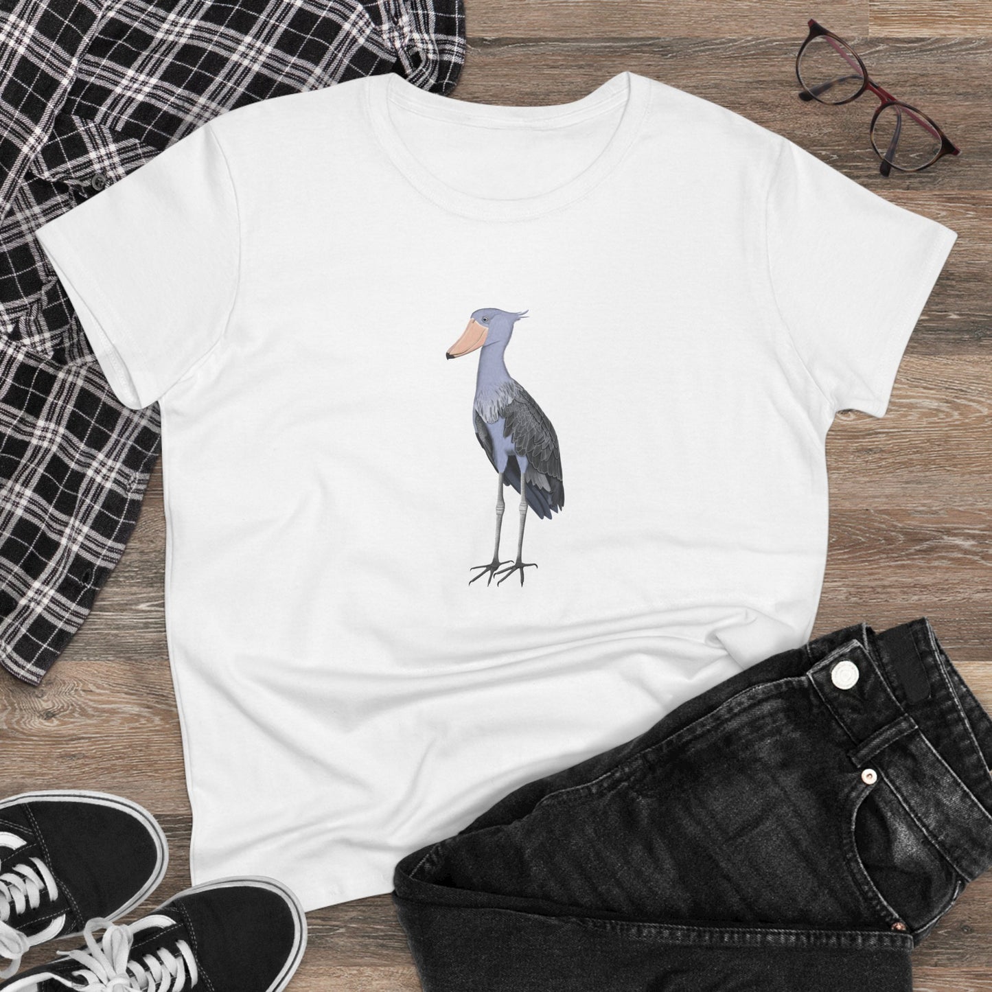 Shoebill Bird Design for Birdwatchers and Bird Lovers Women's T-Shirt