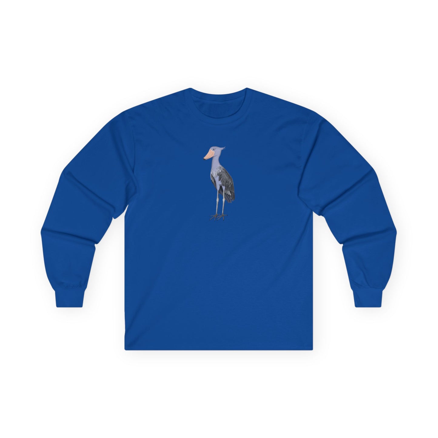Shoebill Birding & Birdwatching Bird Cotton Long Sleeve T-Shirt