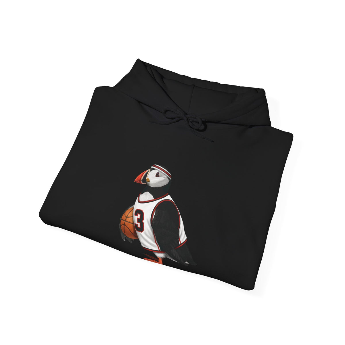 Puffin Funny Basketball Bird Hoodie – Unique Hoops Fan Gift – Soft, Unisex Jumper for Players