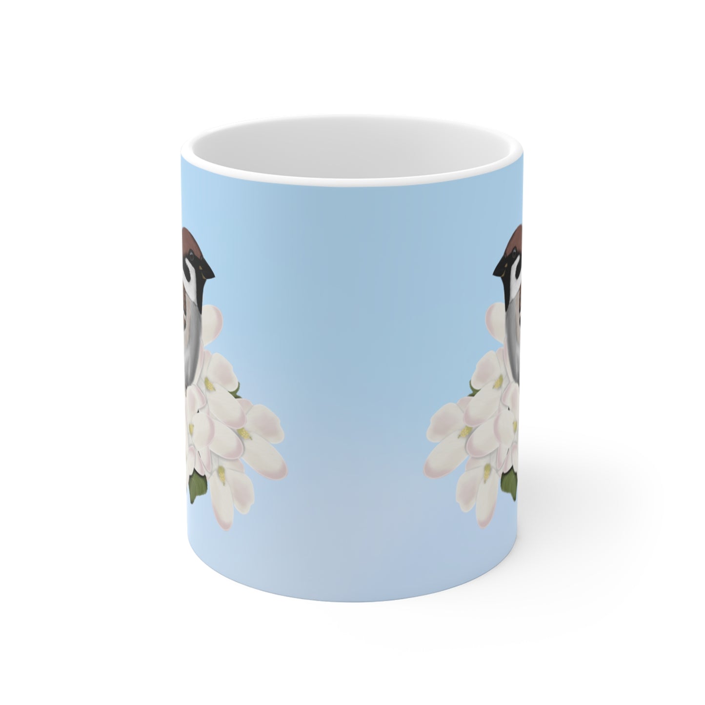 Tree Swallow Apple Spring Blossoms Bird Ceramic Mug 11oz - jz.birds