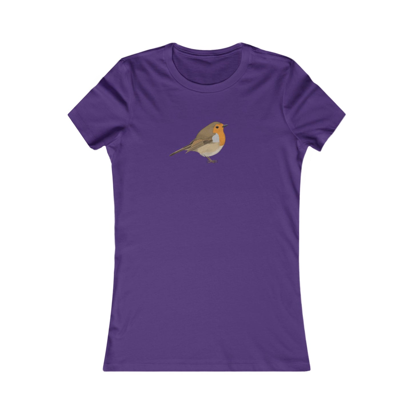 Rotkehlchen Vogel T-Shirt für Frauen Vogelfreunde und Vogelbeobachter – Bird Graphic Tee,