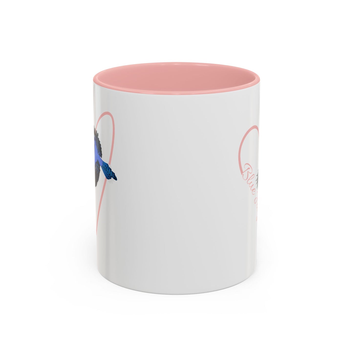 Blue Jay Mug Bird with Heart for Bird Lovers