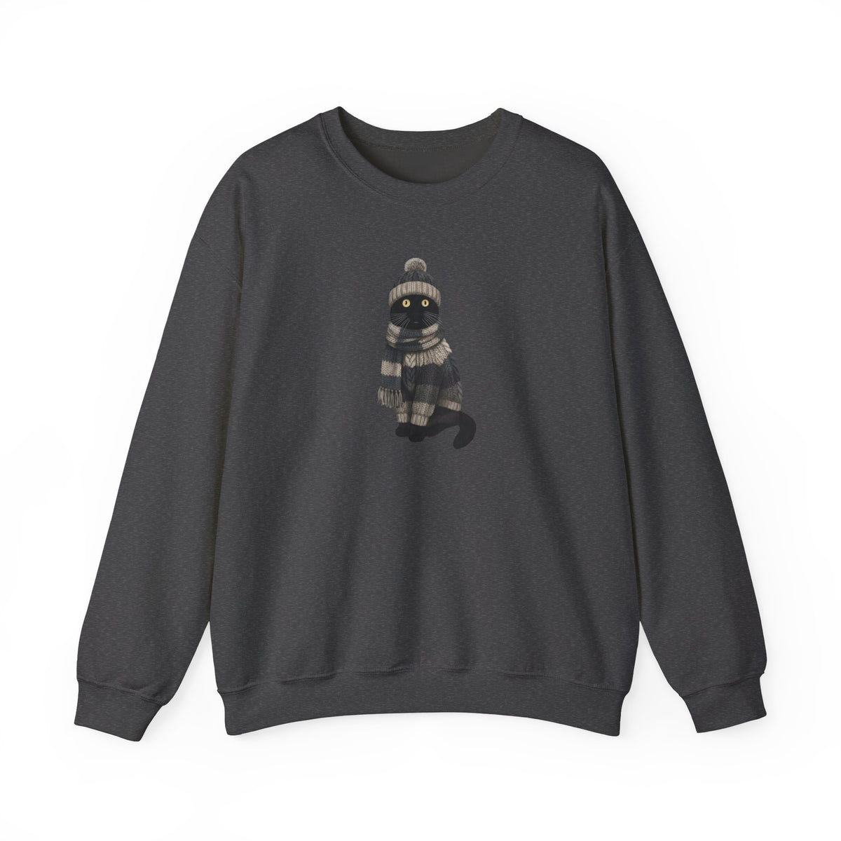 Cat Winter Sweatshirt | Lover Crewneck Unisex Wearing Knit Gift – Animal
