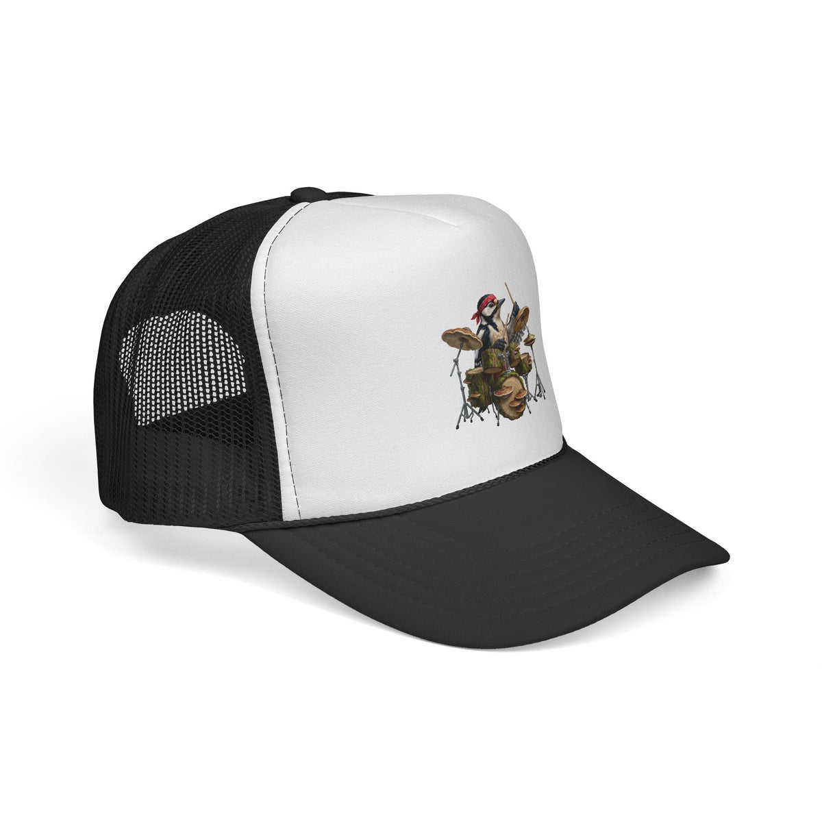 The Woodbarker "Rimshot" Trucker Cap – Drummer Edition - Backyard Birds Hats – animal bird