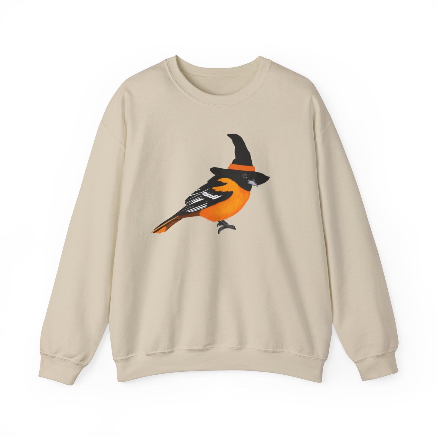 Baltimore Oriole Halloween Witch Birdwatcher Biologist Bird Sweatshirt