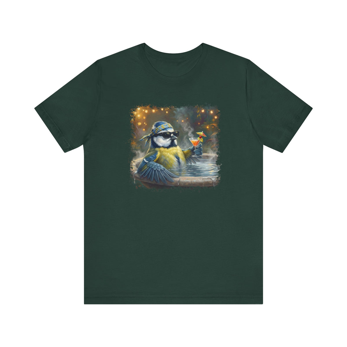 Blaumeise Vogel T-Shirt in Black