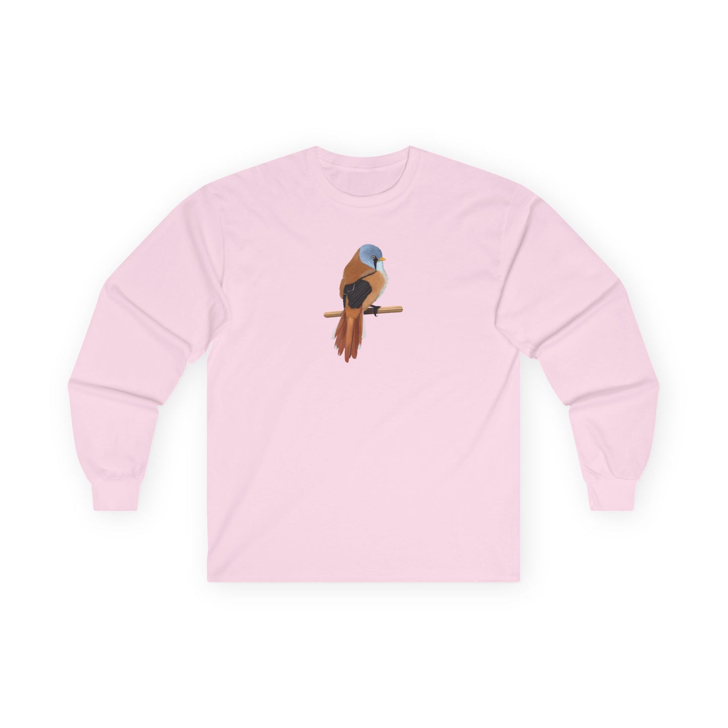 Bearded Reedling Birding & Birdwatching Bird Cotton Long Sleeve T-Shirt