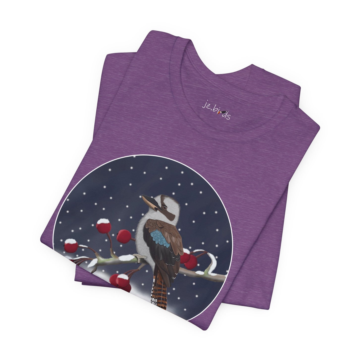 Kookaburra on a Winter Branch Birdwatcher Christmas Bird T-Shirt