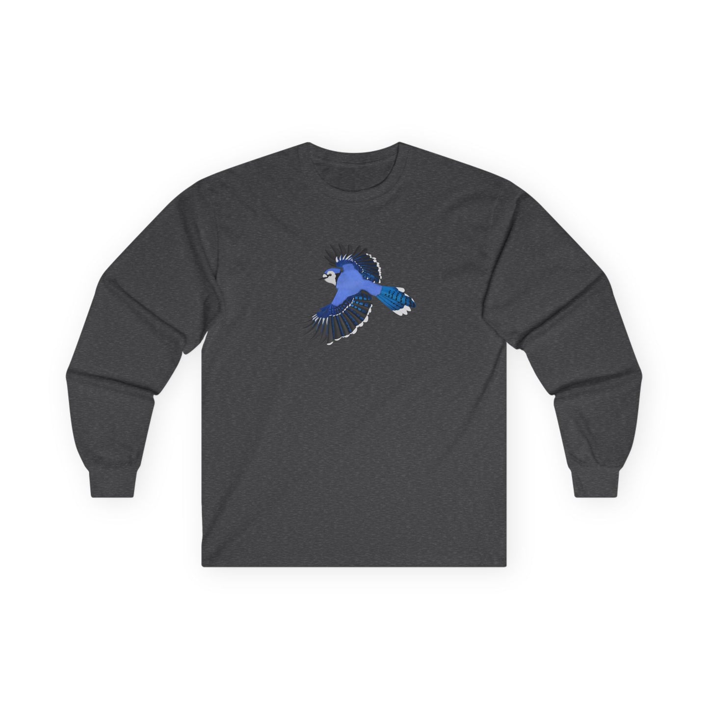 Blue Jay Birding & Birdwatching Bird Cotton Long Sleeve T-Shirt