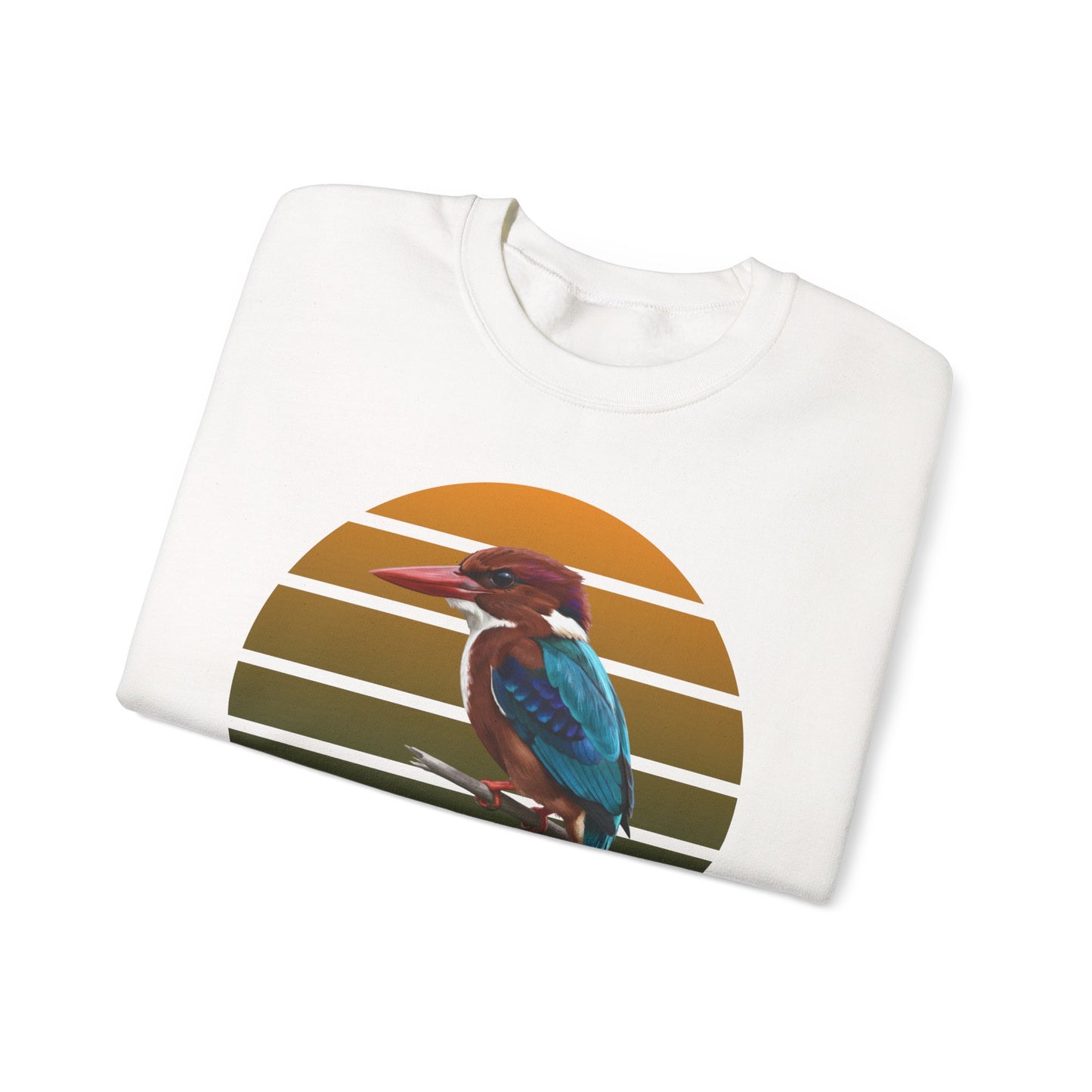 White-Throated Kingfisher Sweatshirt | Bird Watcher Crewneck | Unisex Songbird Gift for Bird Lovers