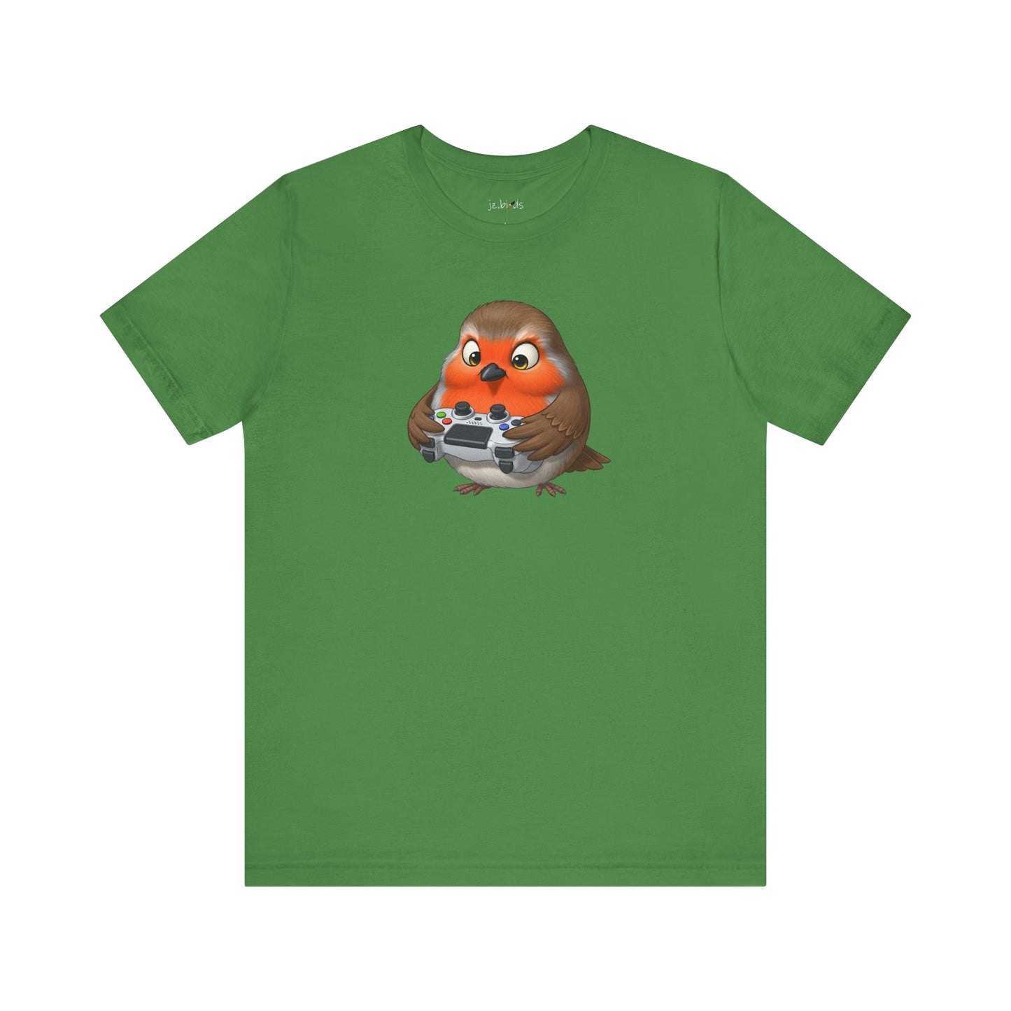 Robin Playing Video Games Funny Gamer and Bird Lover T-Shirt