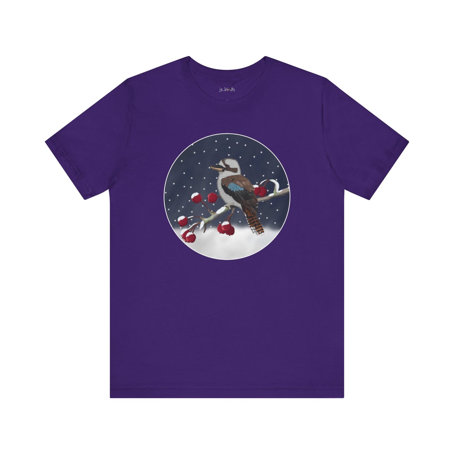 Kookaburra on a Winter Branch Birdwatcher Christmas Bird T-Shirt