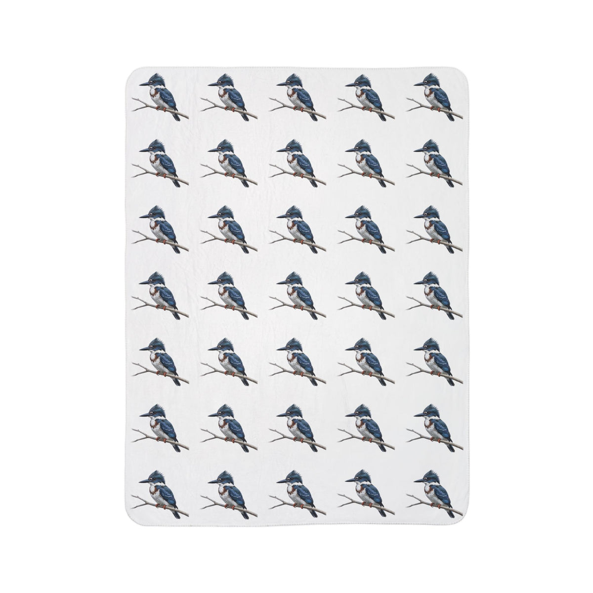 Belted Kingfisher Blanket – bird Pattern