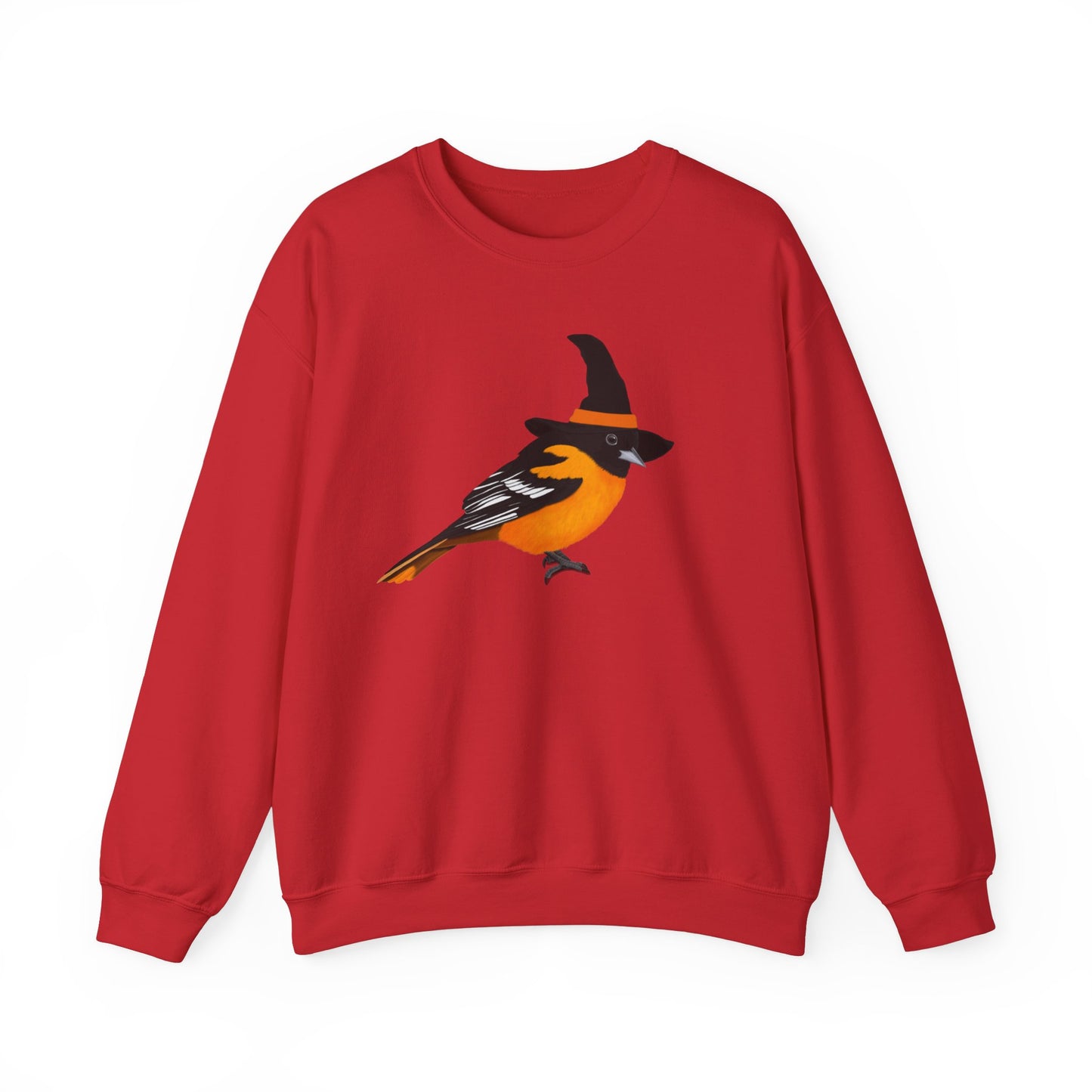 Baltimore Oriole Halloween Witch Birdwatcher Biologist Bird Sweatshirt