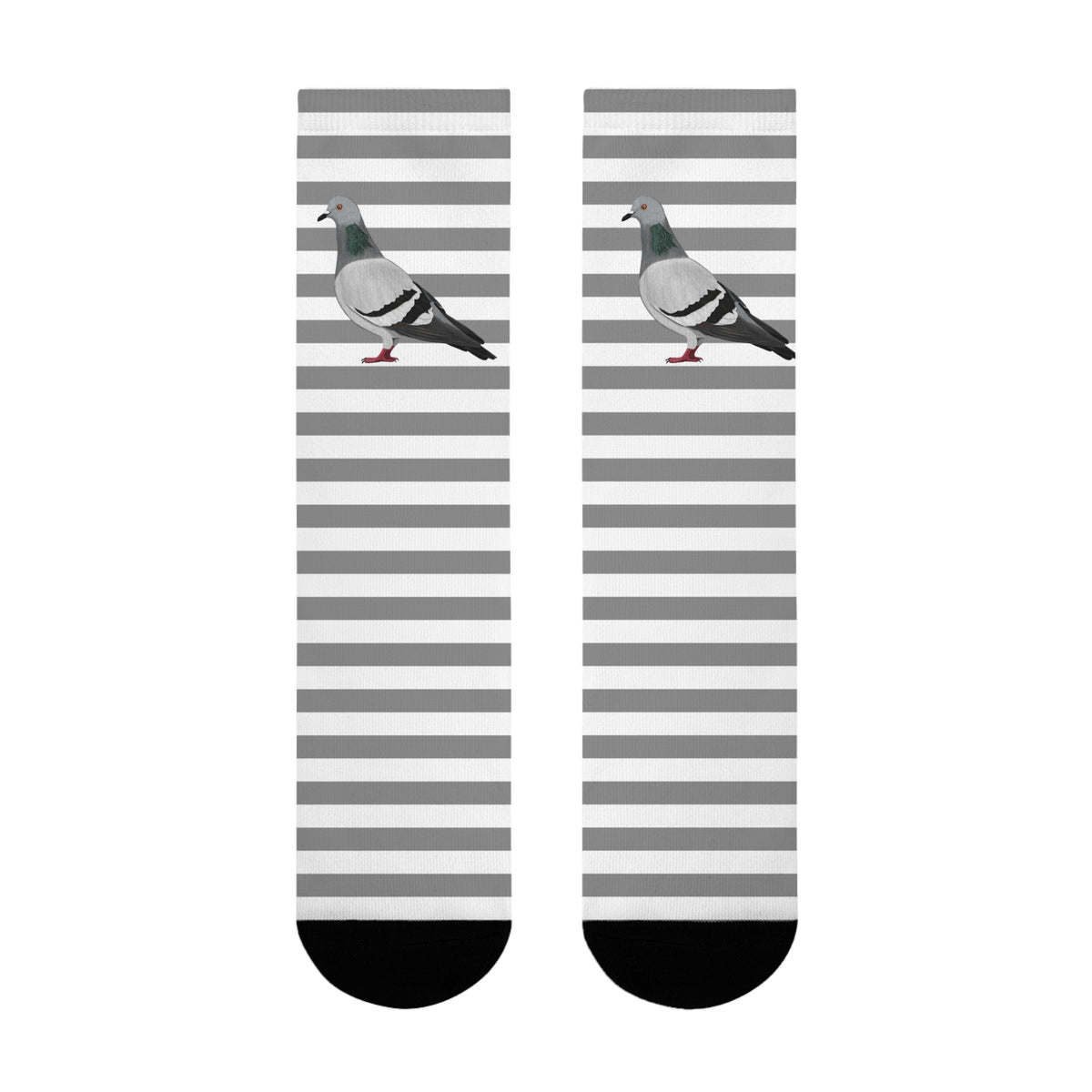 Taube Vogel Socken mit Grau Weißen Streifen für Vogelfreunde & Vogelbeobachter – Accessories,