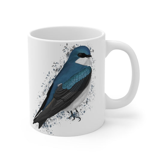 Tree Swallow Bird Ceramic Mug 11oz White
