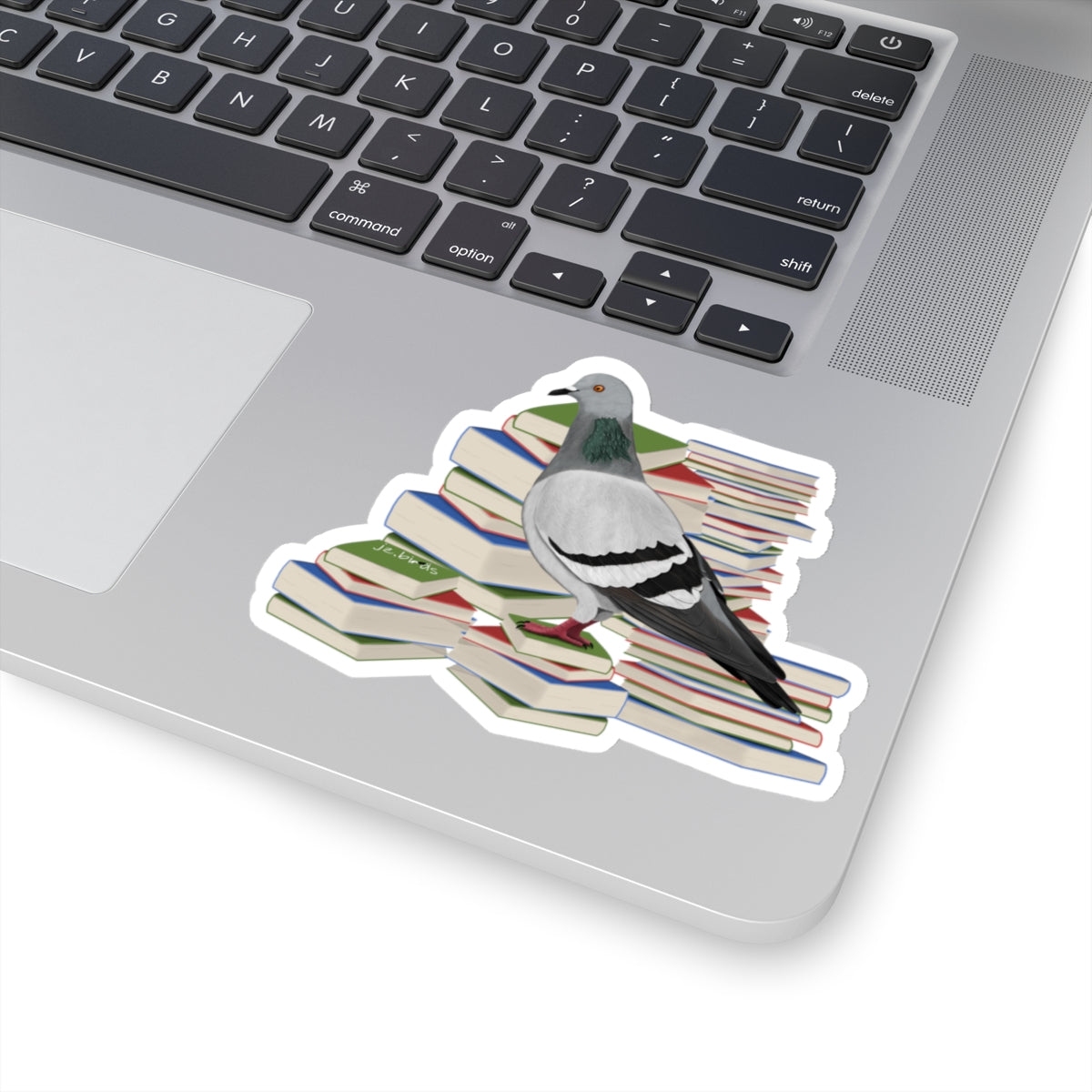 Pigeon Bird and Books Birdlover Bookworm Sticker