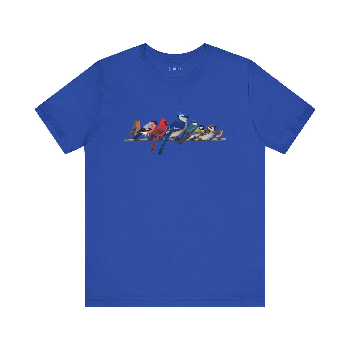 Blue Jay Cardinal Robin Garden Birds on a Branch Birding & Birdwatching Bird T-Shirt