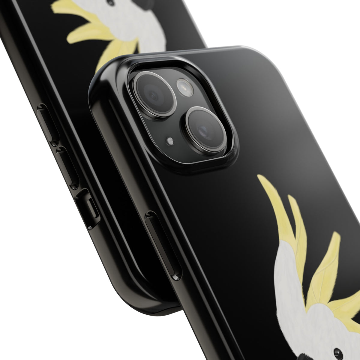 Cockatoo Bird Art Tough Phone Case Black
