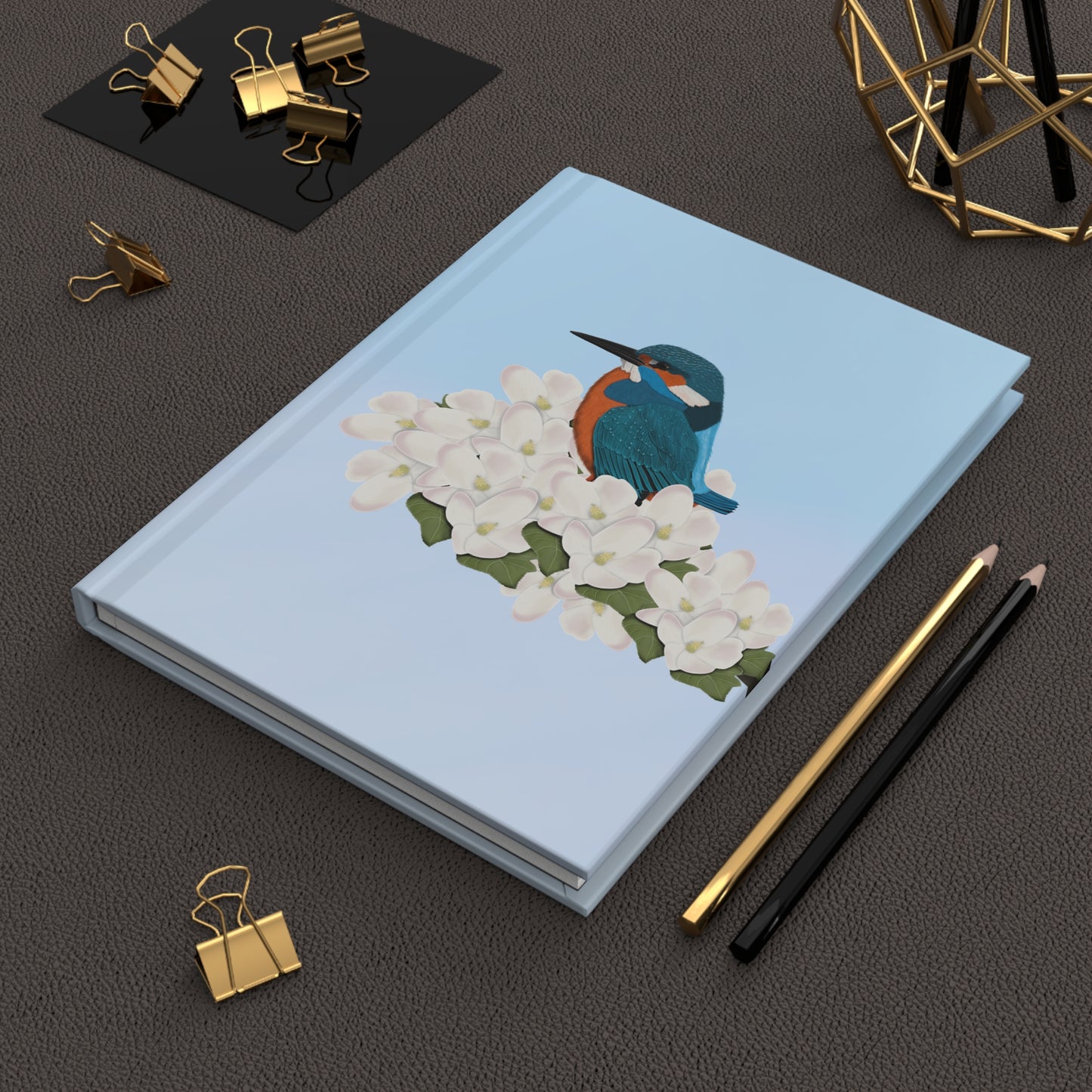 Kingfisher Bird Hardcover Journal 150 Pages 5.75"x8" for Bird Enthusiasts & Birdwatchers