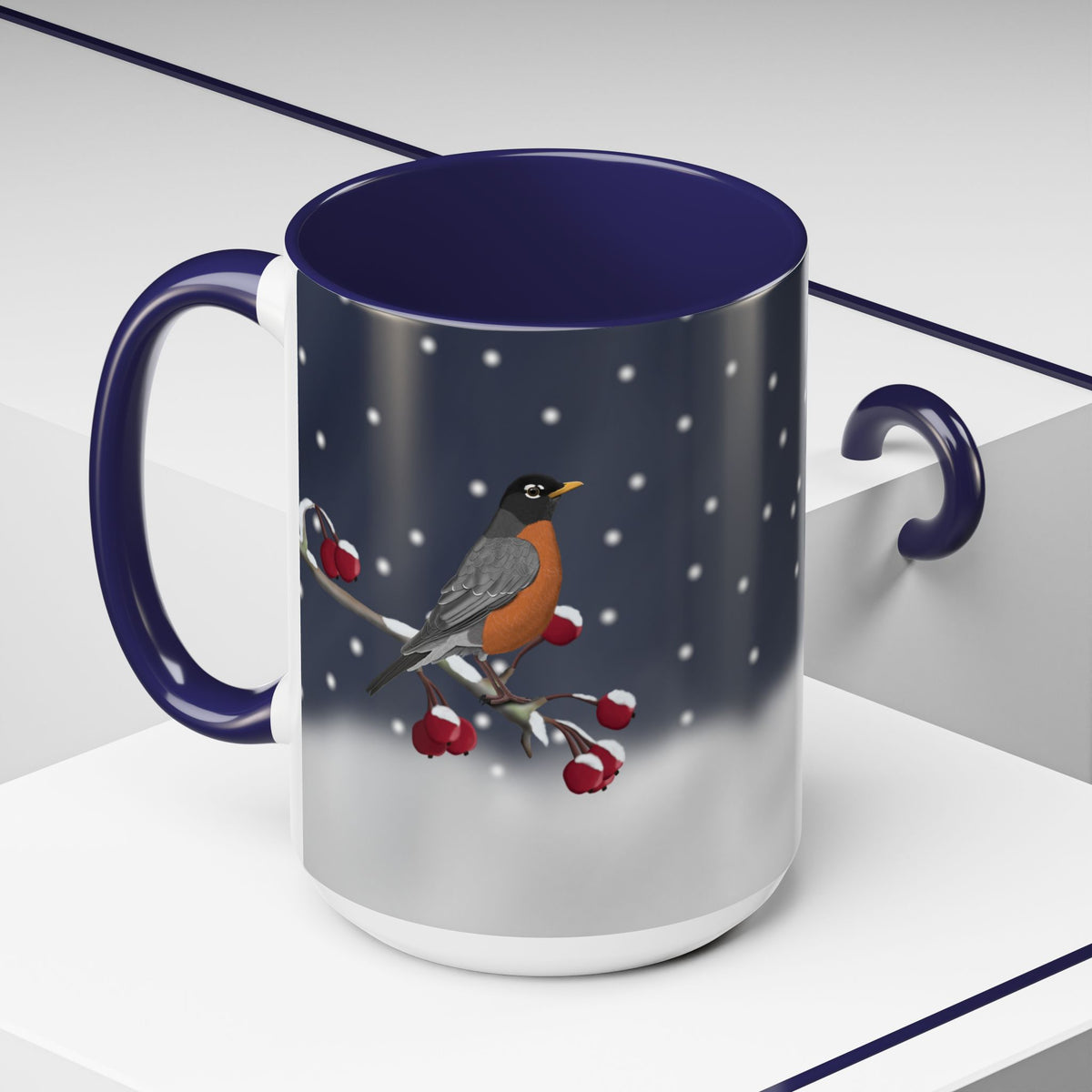 アメリカンロビンバードコーヒーマグ | 鳥好きの方への陶器製クリスマスギフト
