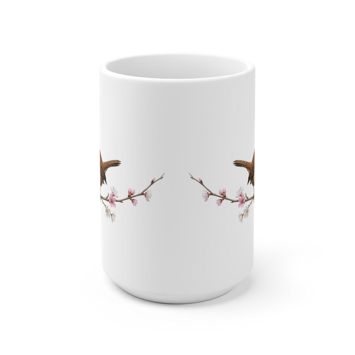 Tazza in ceramica premium con capogallo e ramoscello | Regalo per birdwatcher