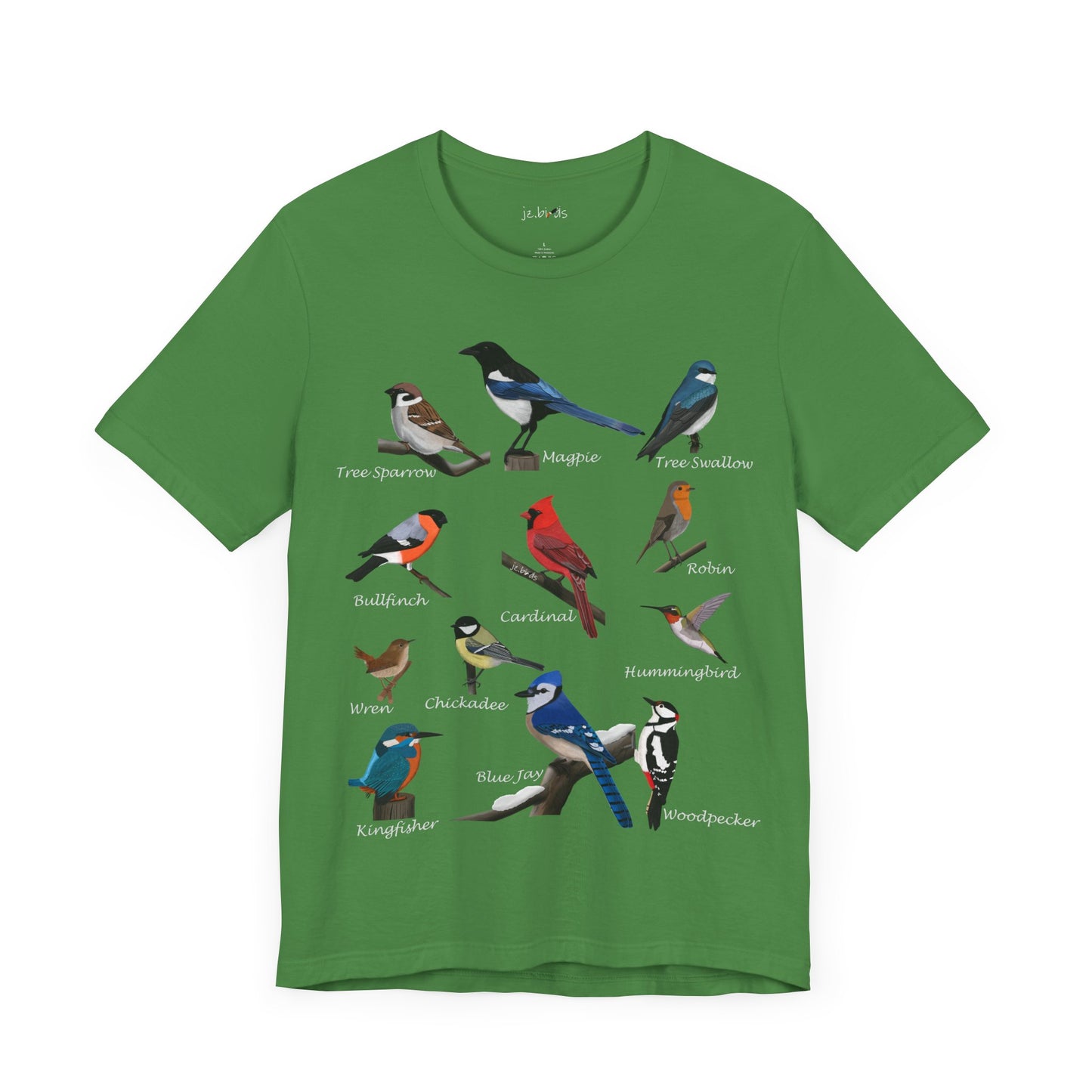 Garden Birds Blue Jay Cardinal Robin Chickadee Birding & Birdwatching Bird T-Shirt