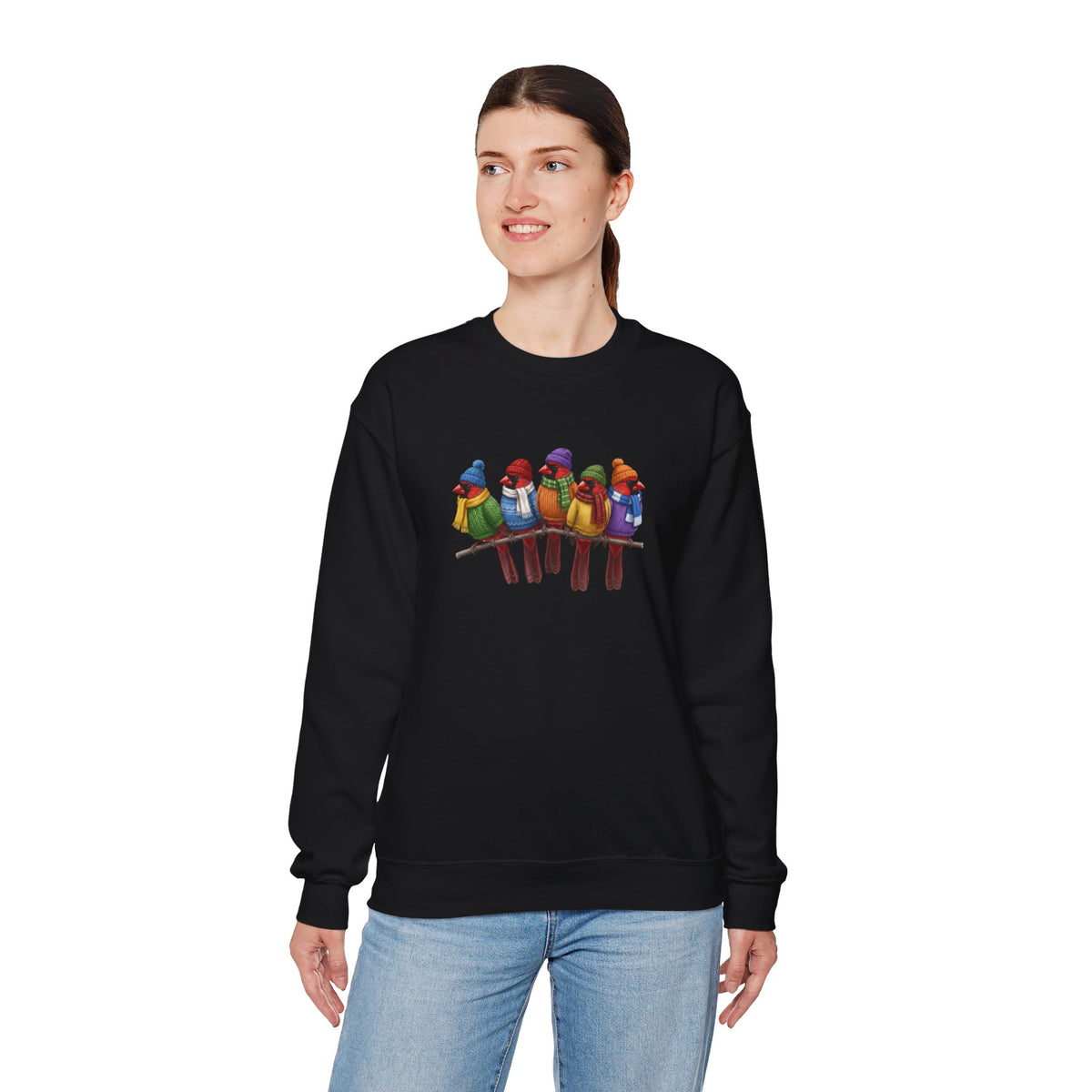 Cardinal Sweatshirt | Bird Watcher Crewneck | Unisex Songbirds Wearing Knit Gift for Bird Lovers