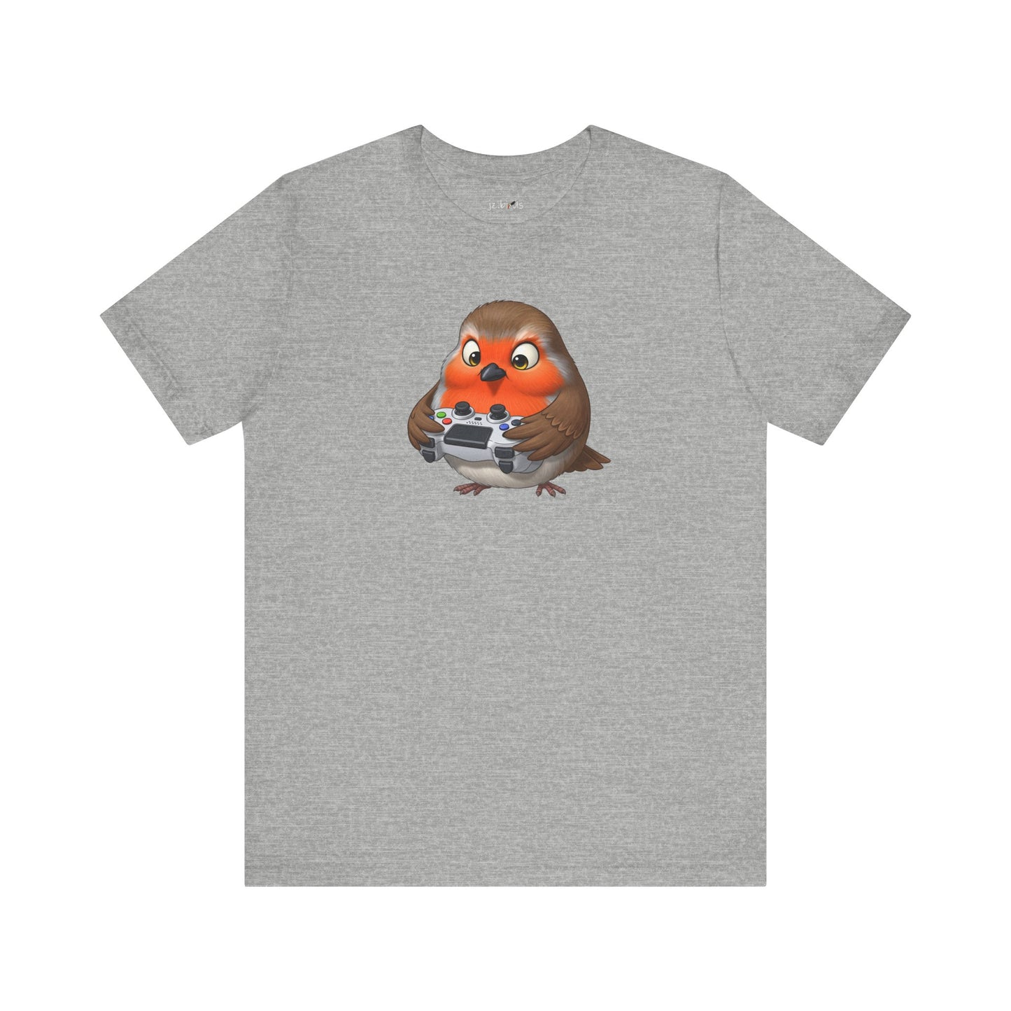 Robin Playing Video Games Funny Gamer and Bird Lover T-Shirt