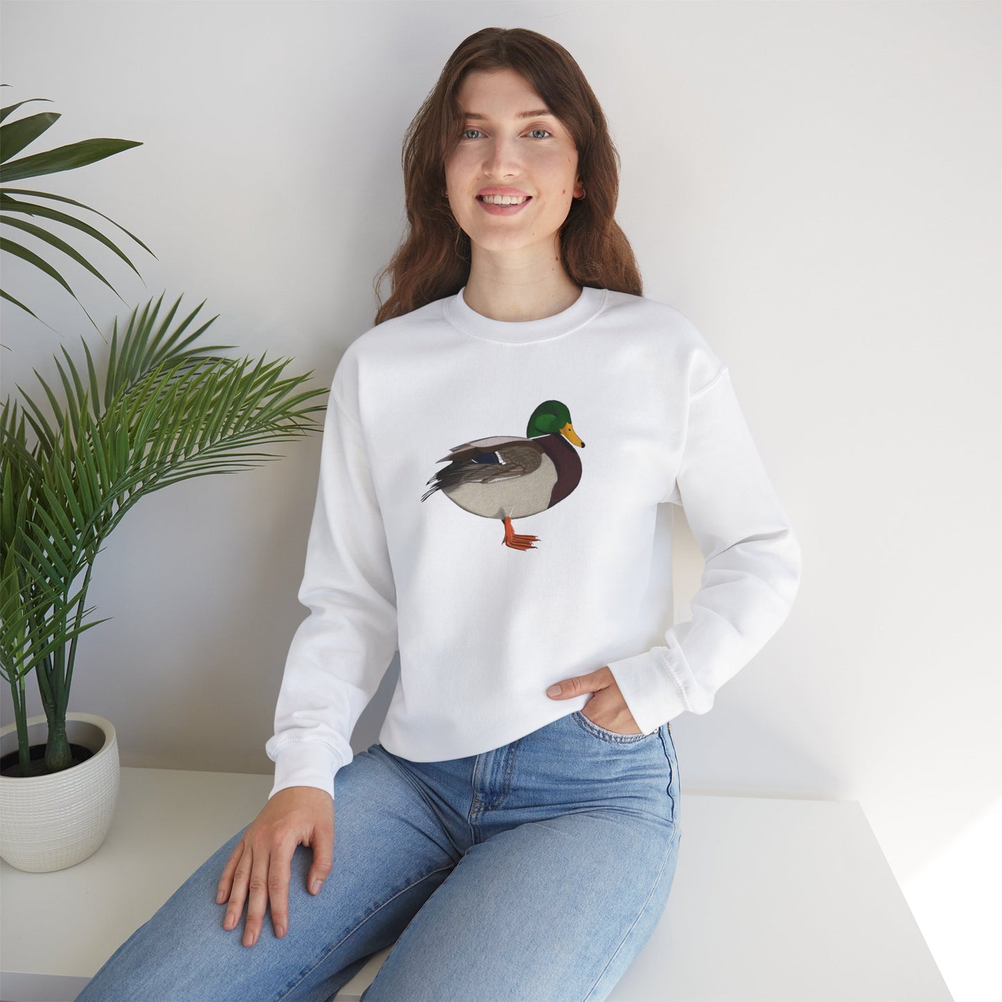 Mallard Bird Watcher Biologist Crewneck Sweatshirt