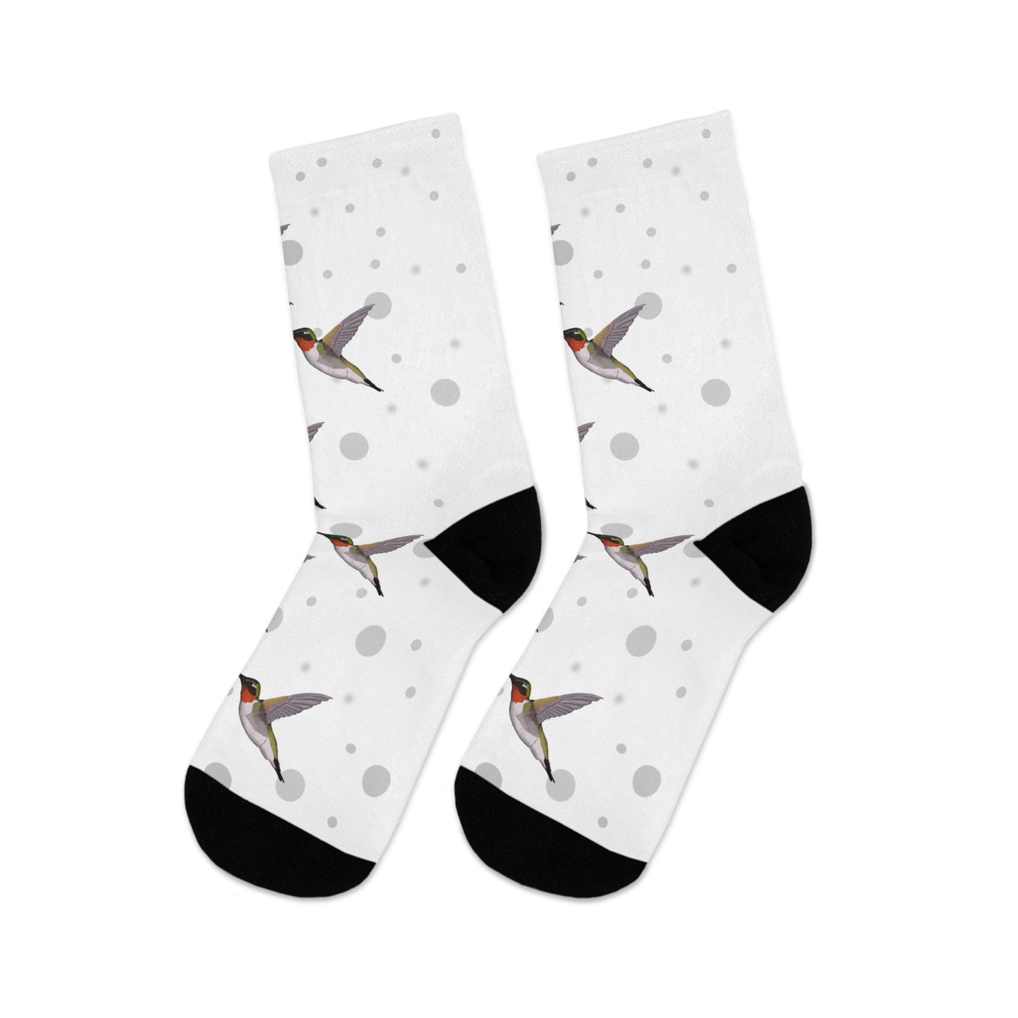 Hummingbird Socks White Bird Socks for Bird Lovers One Size