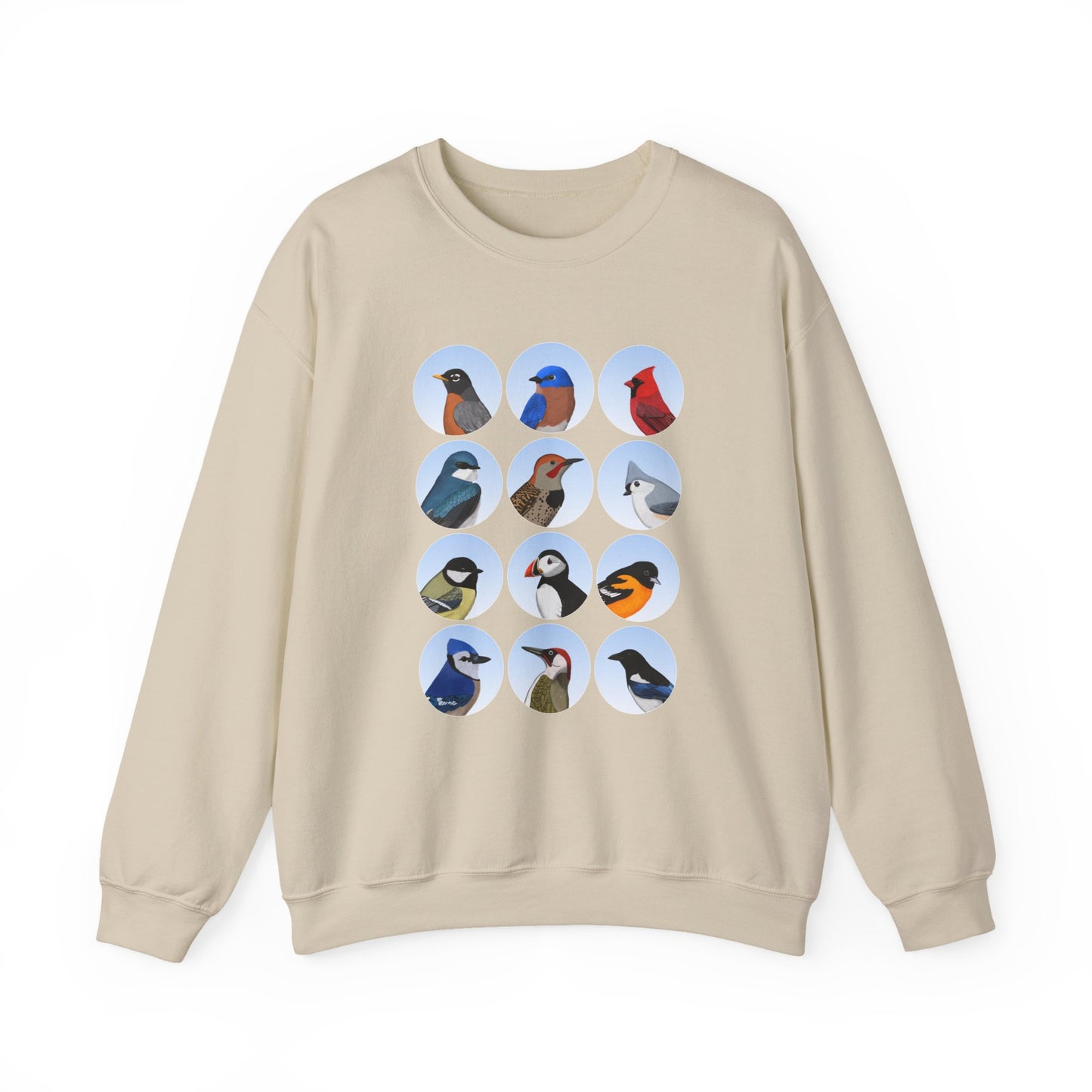 Birds Sweatshirt Bluebird Cardinal Robin Blue Jay Puffin Bird Watching & Bird Lovers