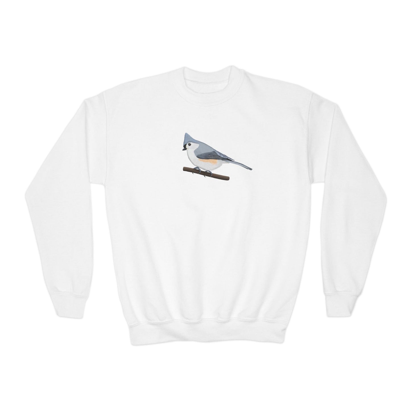Tufted Titmouse Youth Sweatshirts – Casual Kids Clothing, Cool Weather Outfit