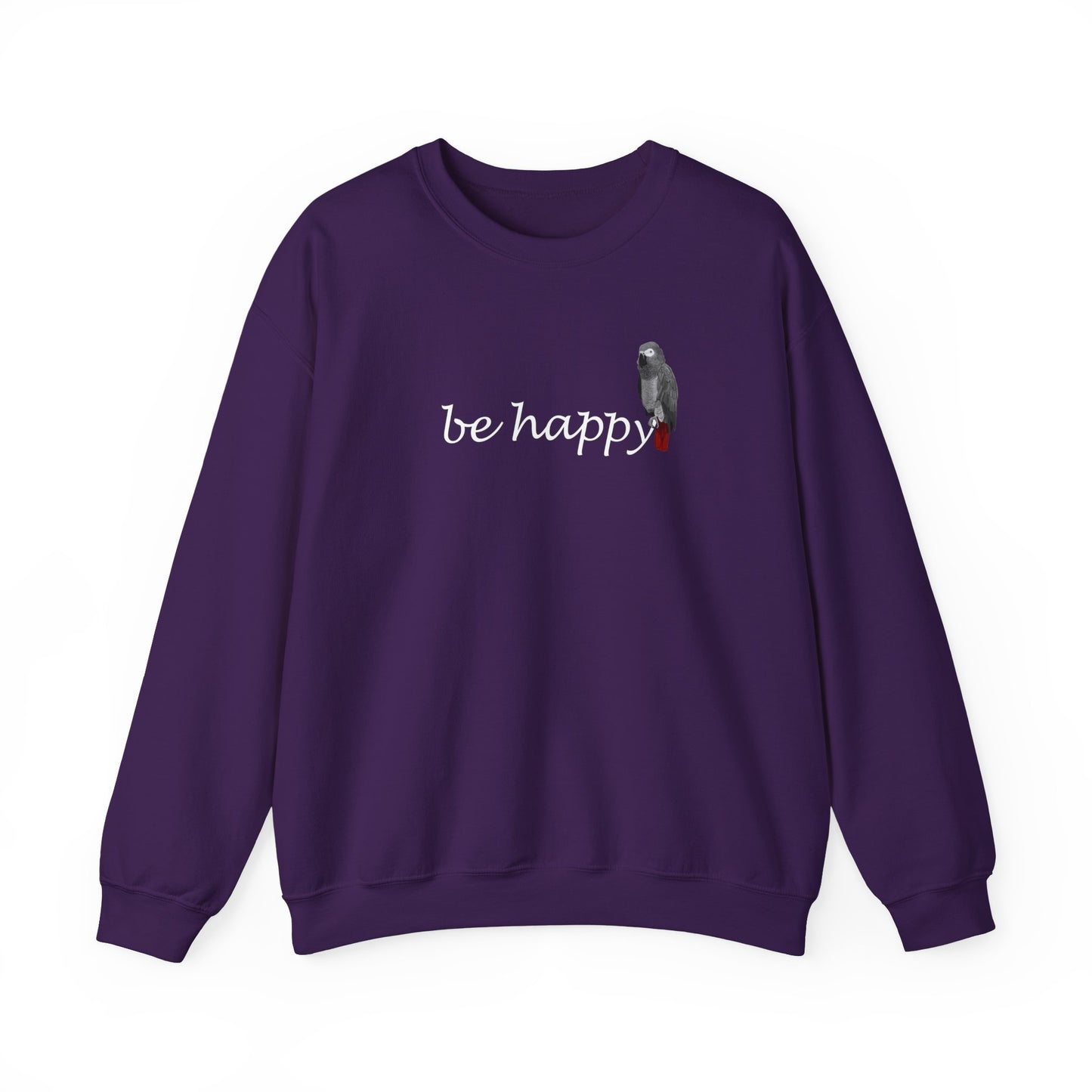 Grey Parrot Be Happy Bird Birding & Birdwatching Sweatshirt