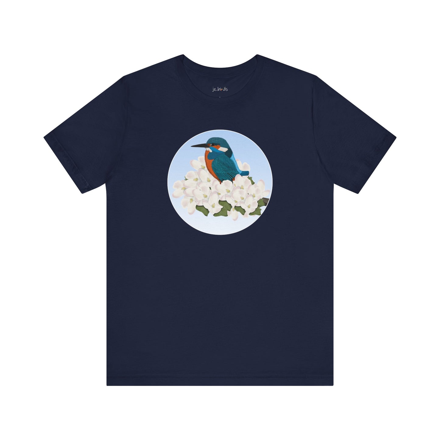 Kingfisher and Spring Apple Blossoms Bird T-Shirt