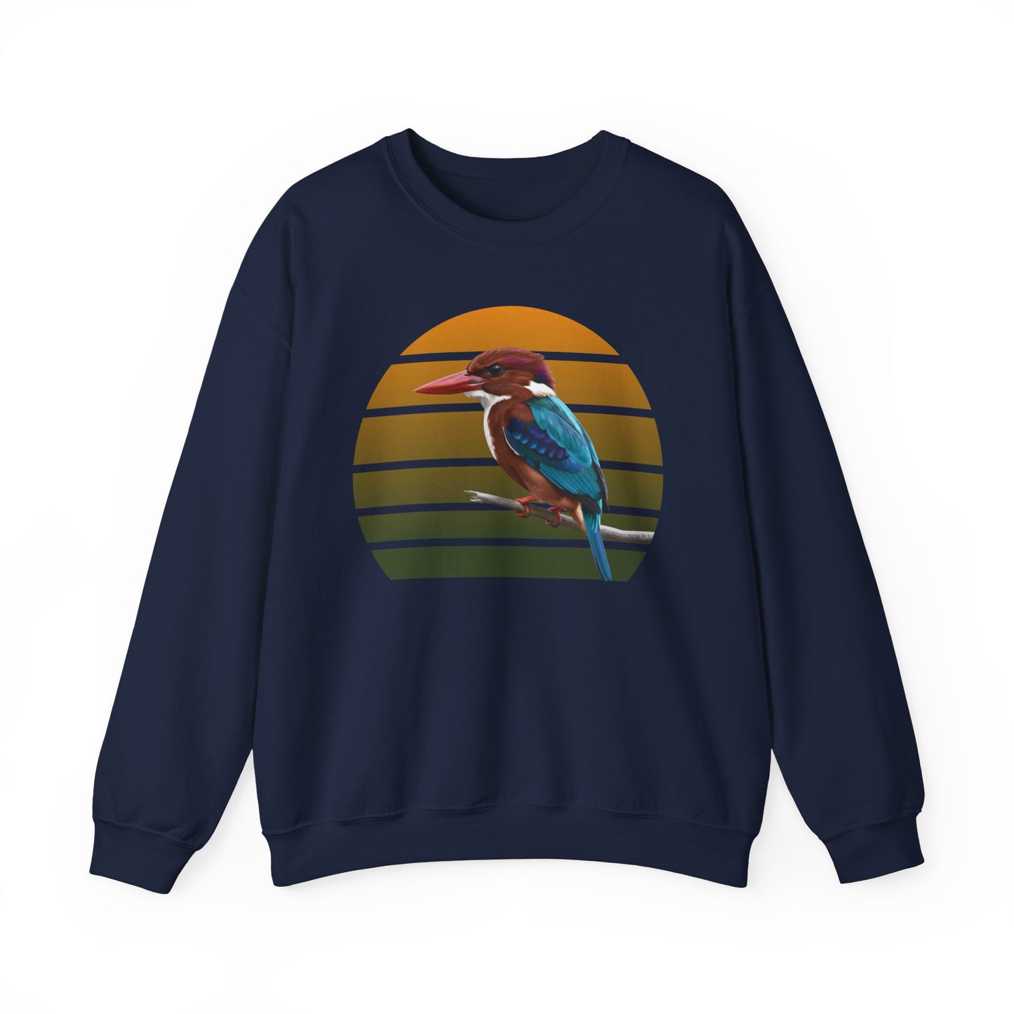 White-Throated Kingfisher Sweatshirt | Bird Watcher Crewneck | Unisex Songbird Gift for Bird Lovers