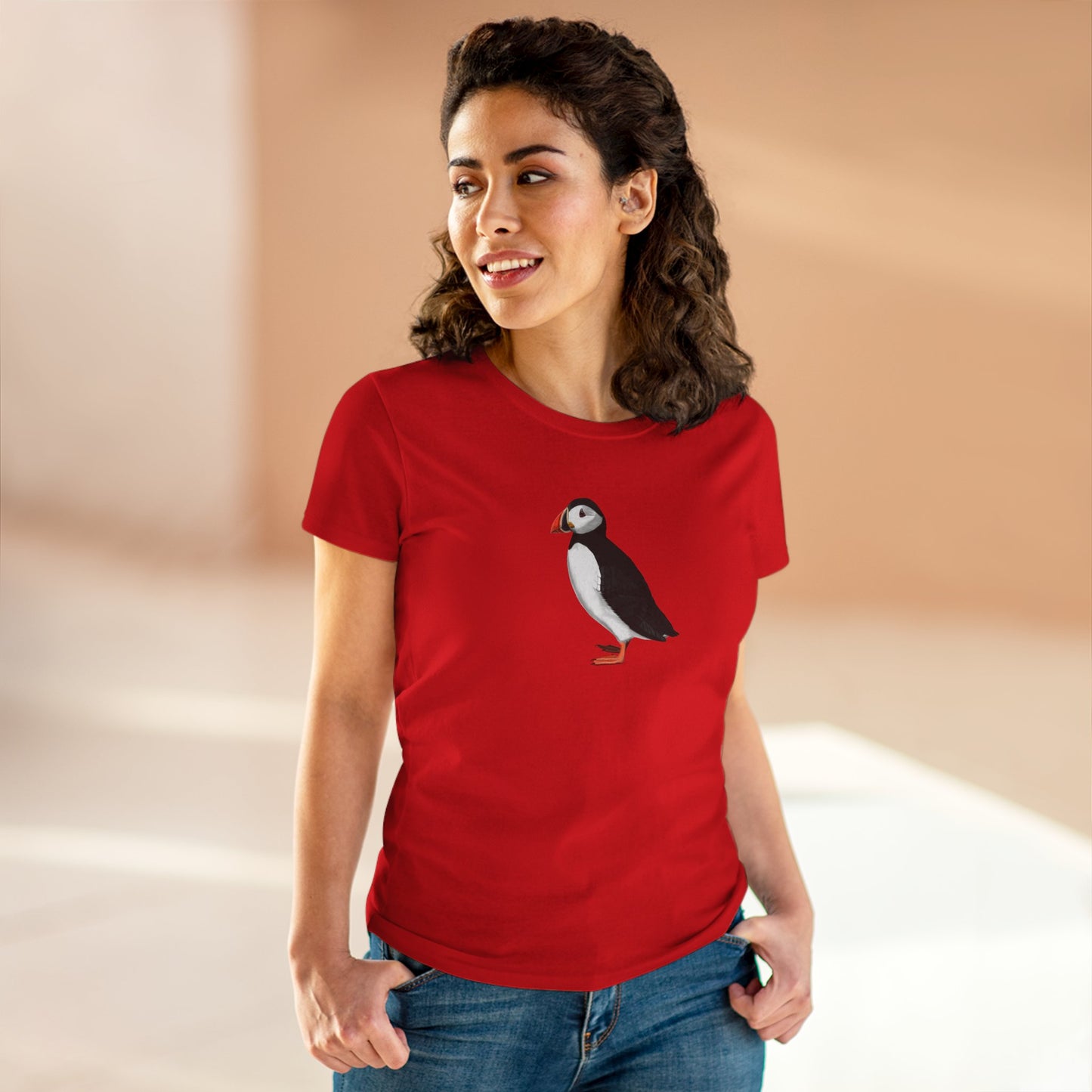 Puffin Bird Design for Birdwatchers and Bird Lovers Women's T-Shirt