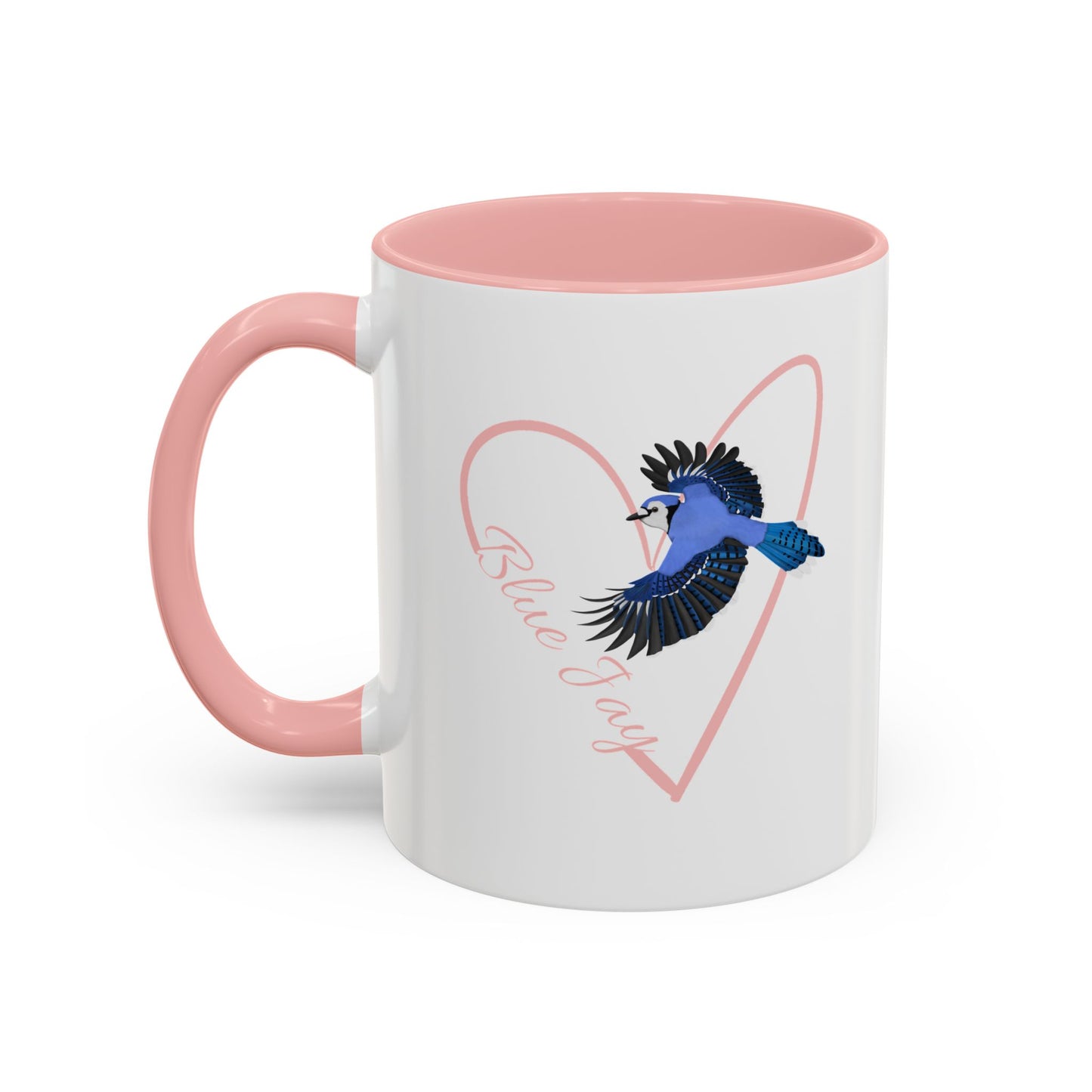 Blue Jay Mug Bird with Heart for Bird Lovers