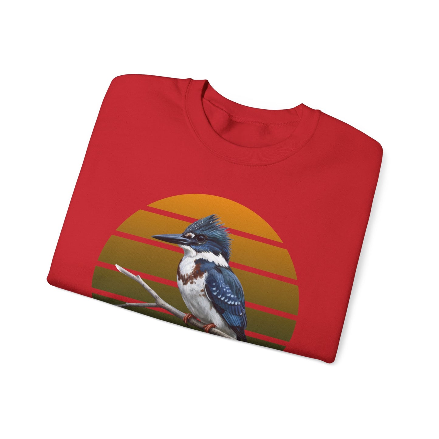 Belted Kingfisher Sweatshirt | Bird Watcher Crewneck | Unisex Songbird Gift for Bird Lovers
