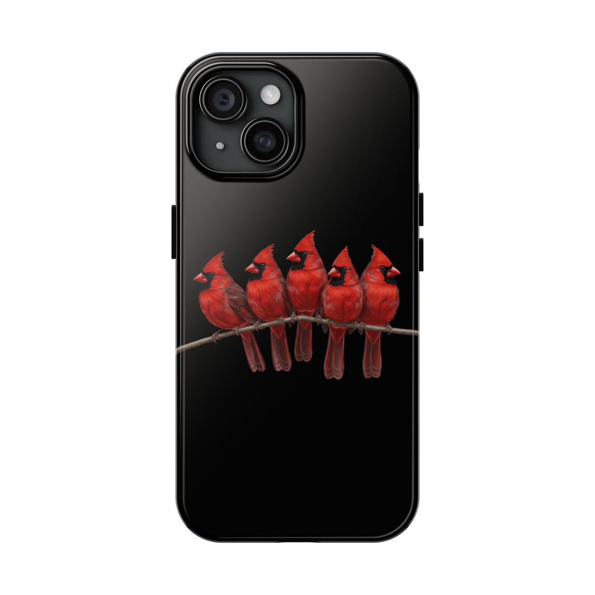 Cardinal Dual-Layer iPhone Case with Bird Art – The Perfect Gift for Ornithologists & Bird Lovers