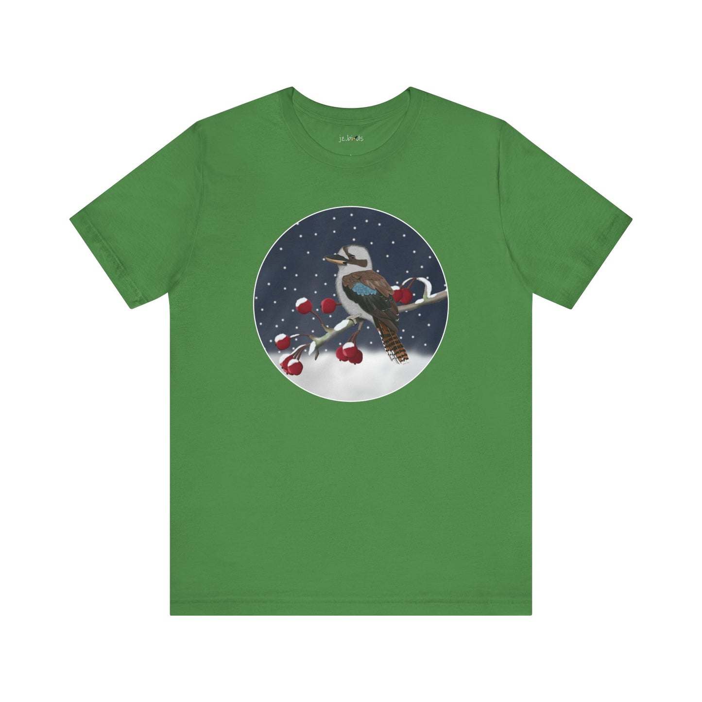 Kookaburra on a Winter Branch Birdwatcher Christmas Bird T-Shirt