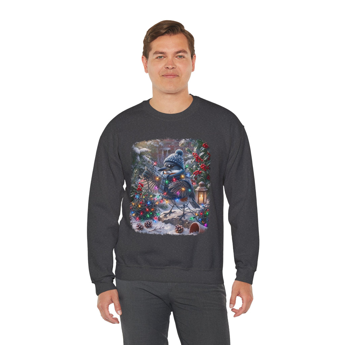 Belted Kingfisher Christmas Sweatshirt – Tangled Lights Winter Crewneck