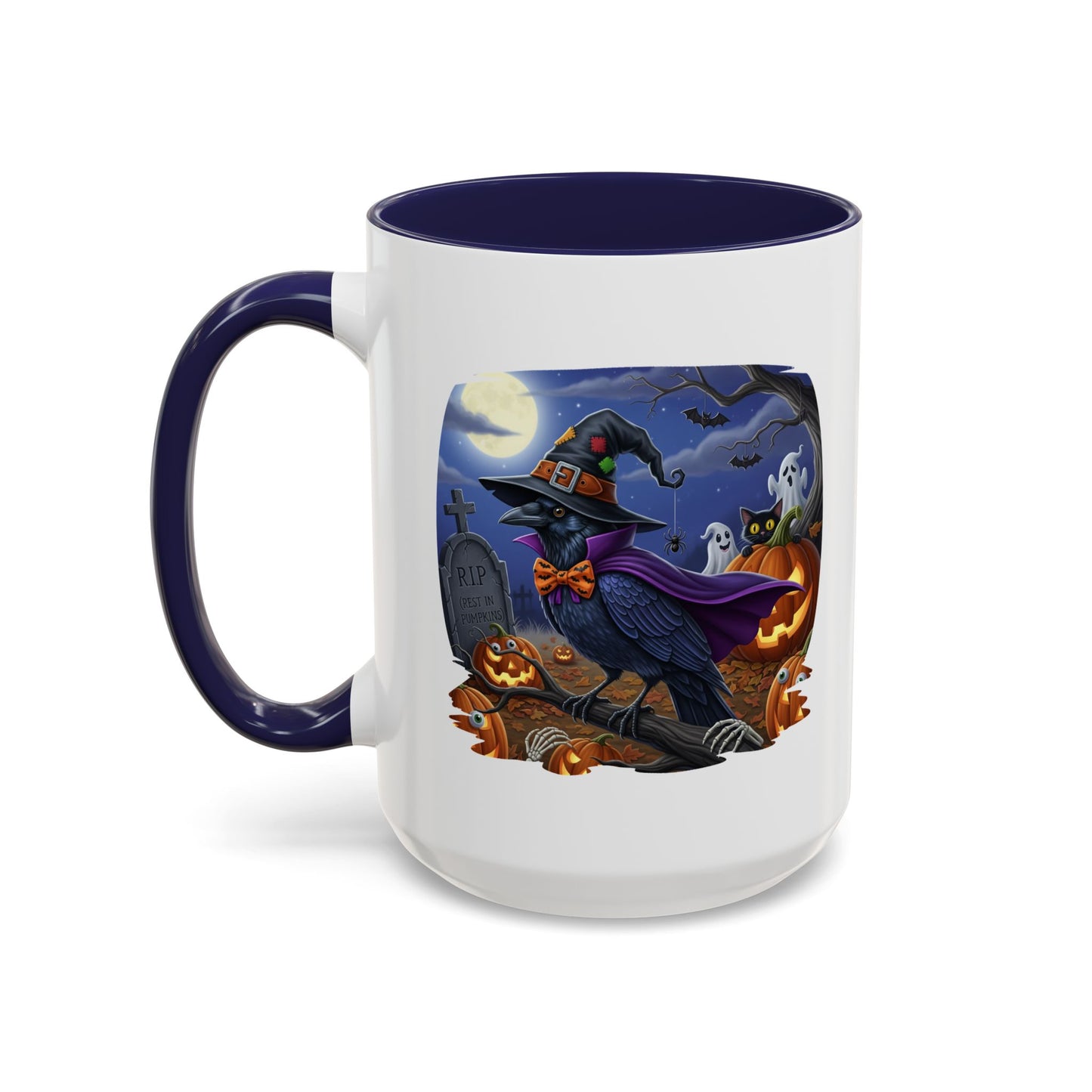 Raven Crow Halloween Bird Mug - Perfect Bird Lover Gift for Spooky Season