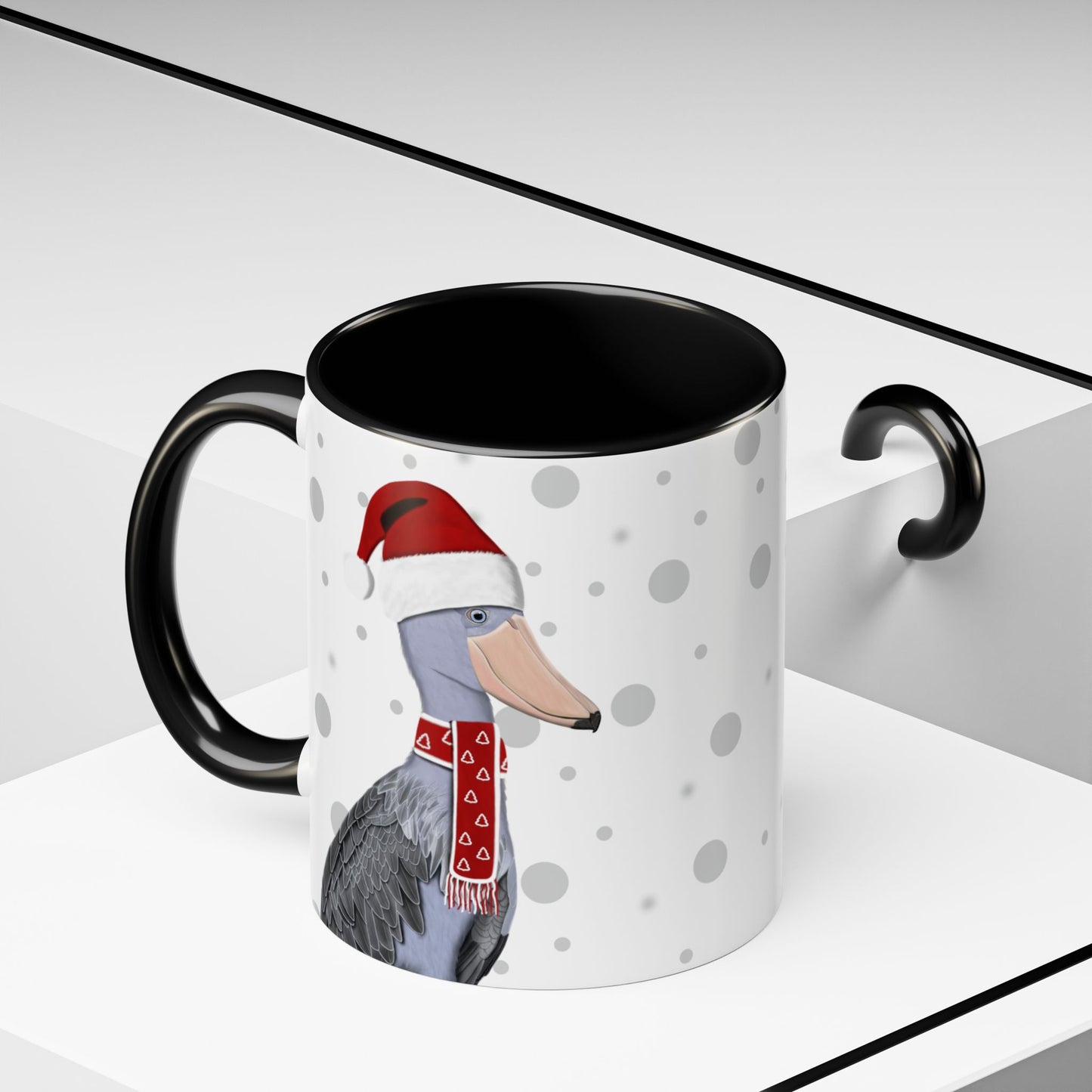 ハシビロコウのクリスマスバードコーヒーマグ