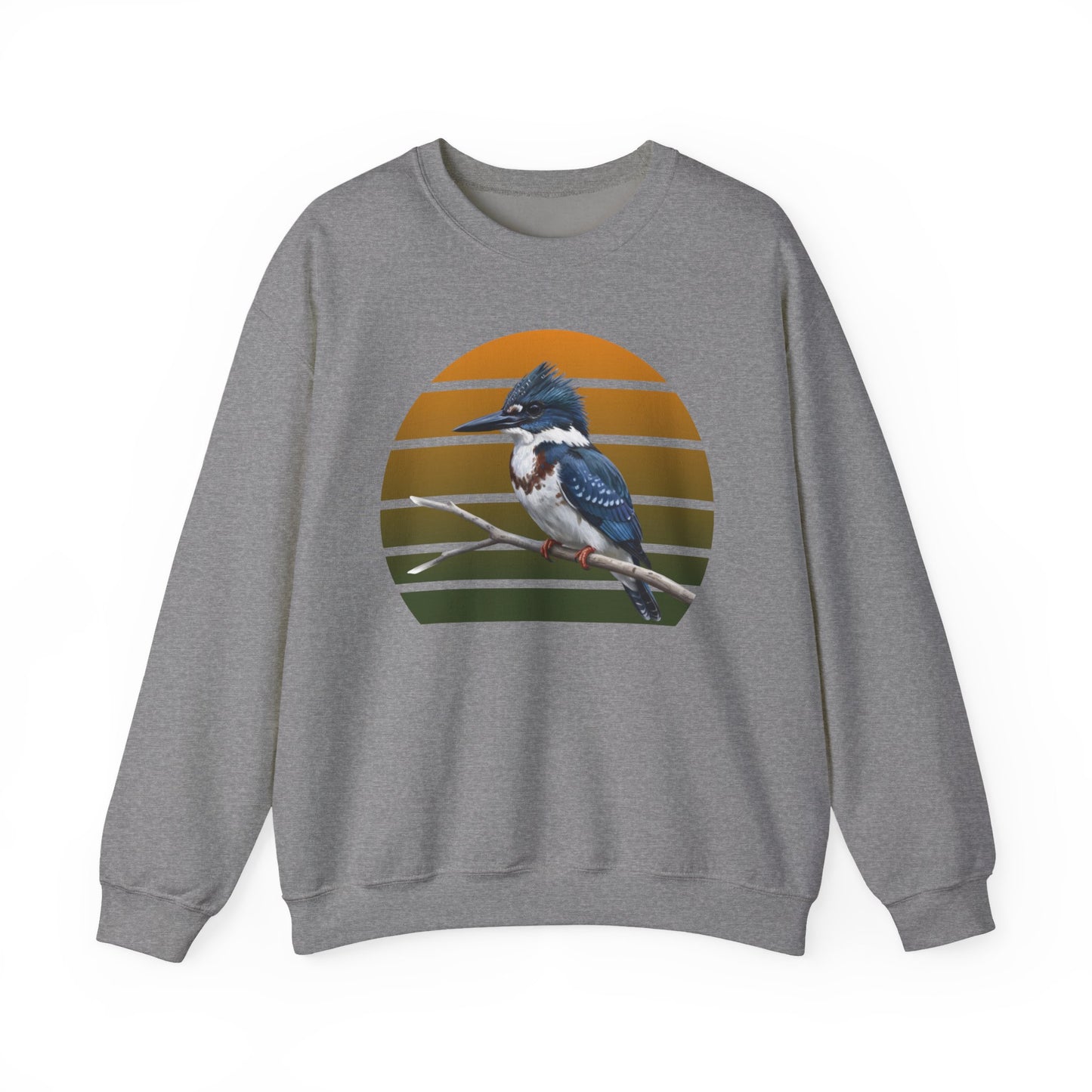 Belted Kingfisher Sweatshirt | Bird Watcher Crewneck | Unisex Songbird Gift for Bird Lovers