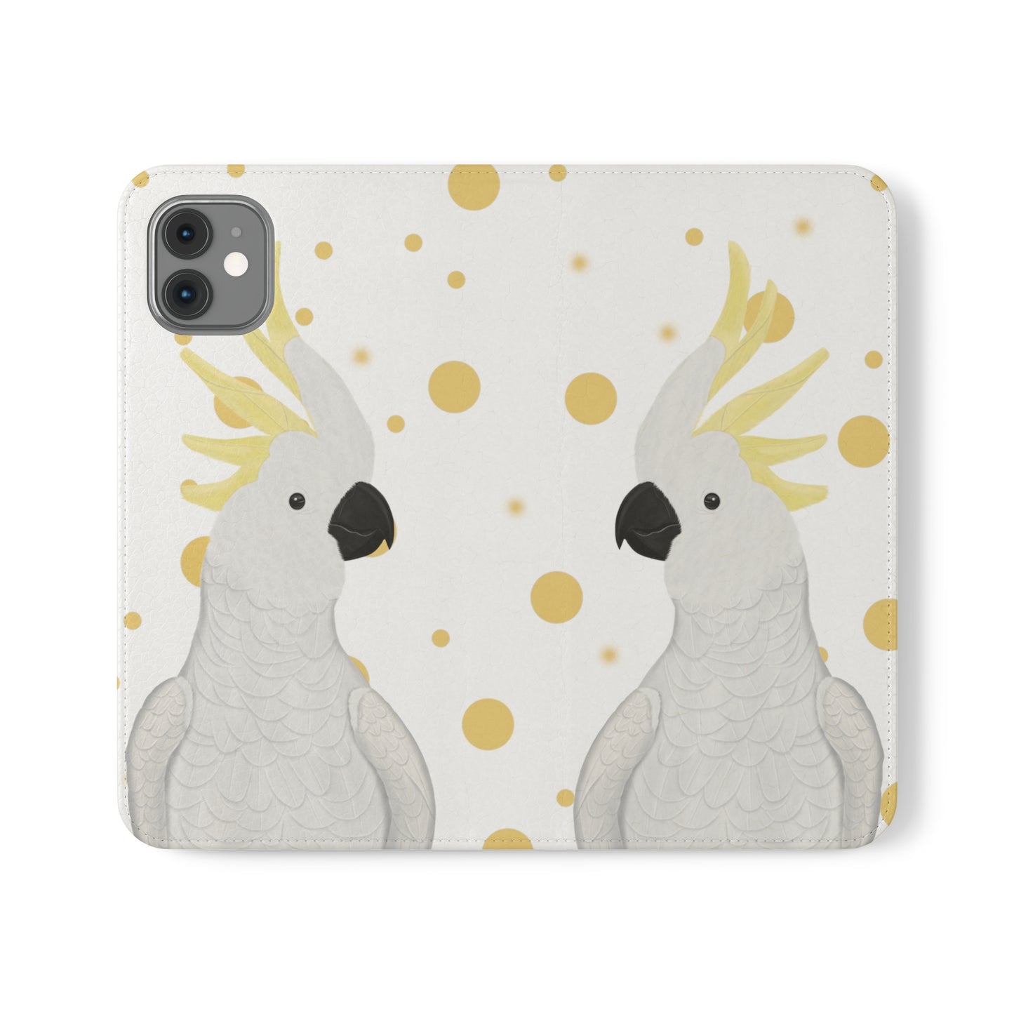 Cockatoo Bird Art Phone Flip Case